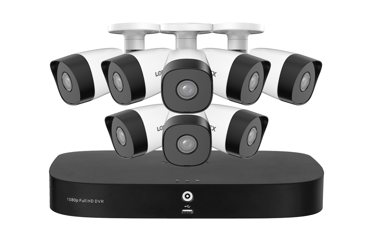 Lorex 1080p HD 8 Channel Wired DVR Security System with 1TB HDD & 1080p CVI Bullet Cameras - Indoor/Outdoor Home & Business Surveillance