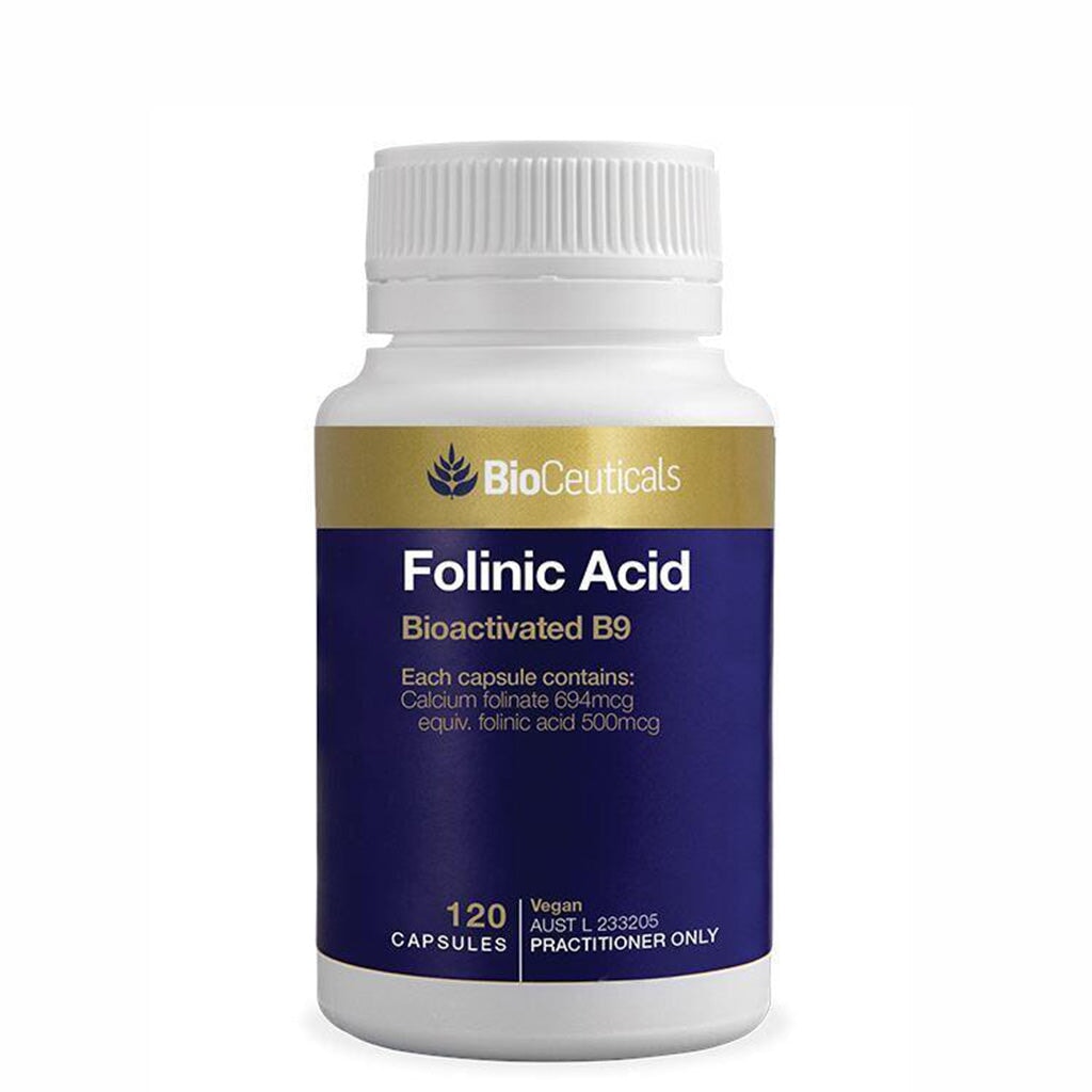 BioCeuticals Folinic Acid Supplement 800mcg - Supports Cellular Health & DNA Synthesis | Professional-Grade Active B9 Vitamin for Energy, Detox & Pregnancy Wellness