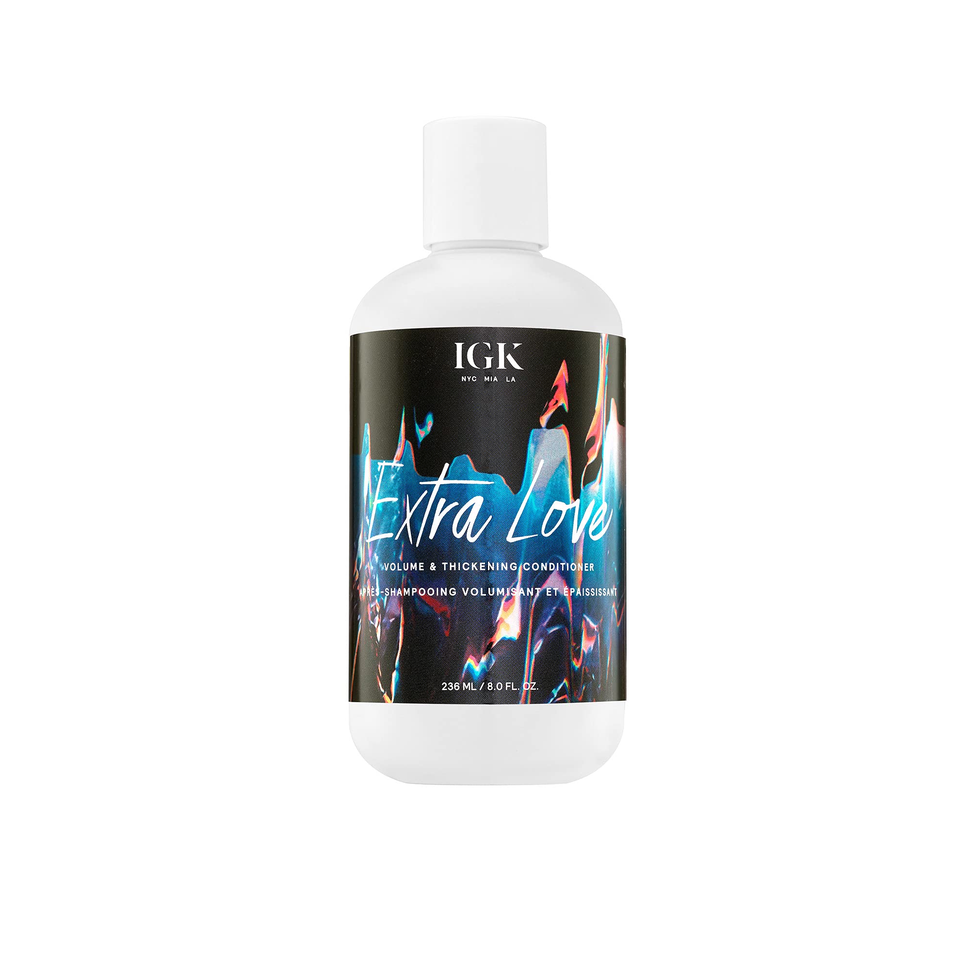 IGK EXTRA LOVE Volume & Thickening Conditioner - Lightweight Vegan Formula for Fine Hair, Adds Body & Shine, Balances Scalp Oil - Cruelty Free & Sulfate Free - Perfect for Daily Use & Styling