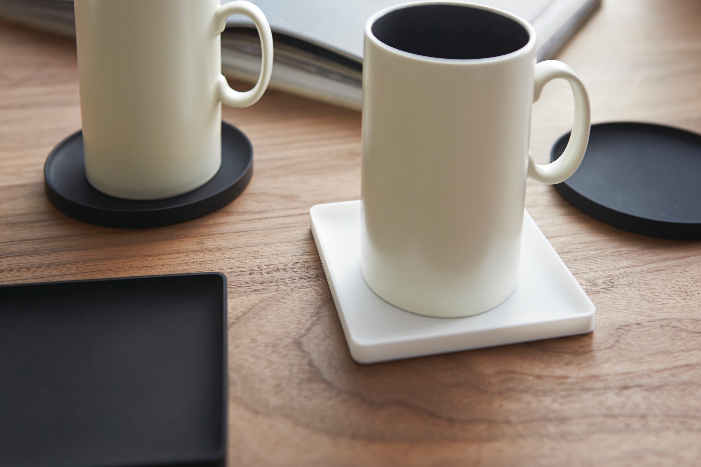 6-Pack Silicone Coasters Set - 2 Stylish Designs for Hot & Cold Drinks - Perfect for Home, Office, or Party Use