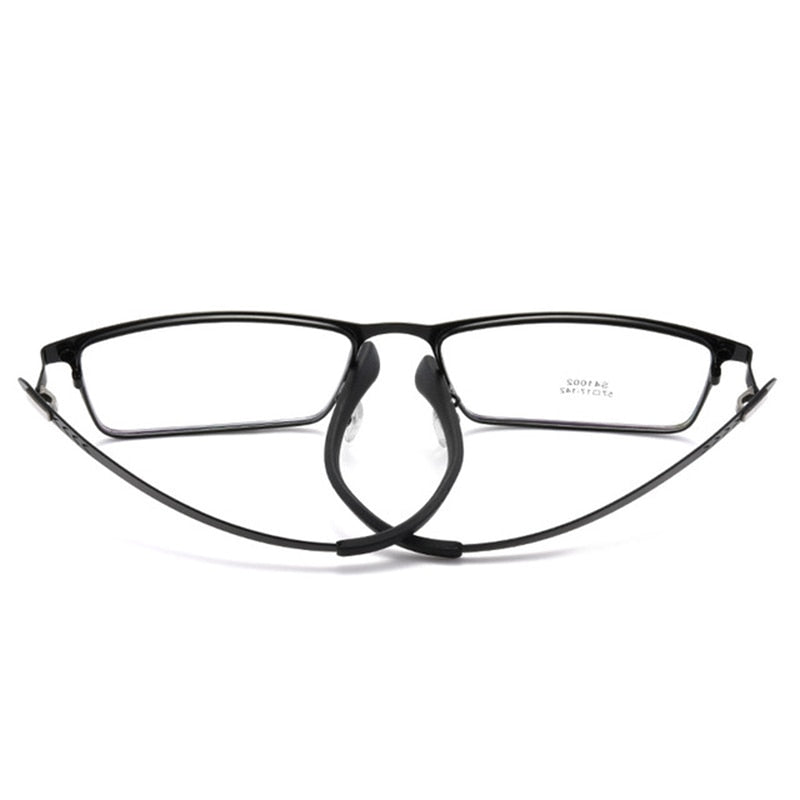 Bclear Men's Full Rim Alloy Frame Eyeglasses with Spring Hinge - Lightweight & Durable (Model 41002) for Work, Reading & Everyday Use