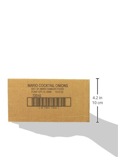 Mario Camacho Cocktail Onions - 4.2 Ounce Jars (Pack of 12) - Perfect for Martinis, Bloody Marys & Garnishing Cocktails