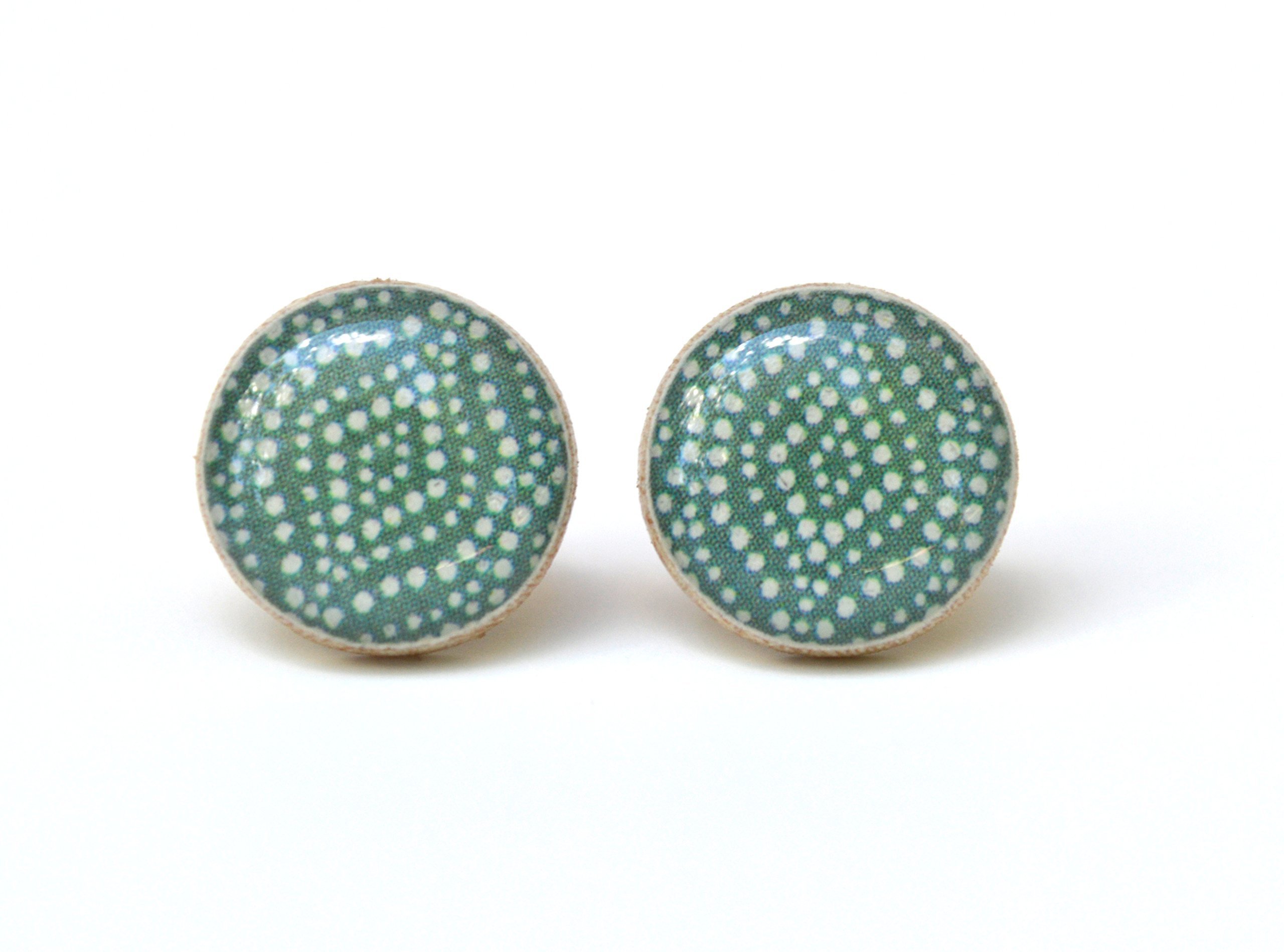 Bohemian Geometric Stud Earrings - Robins Egg Blue Wood Jewelry for Women | Boho Chic Accessories for Casual & Festival Outfits