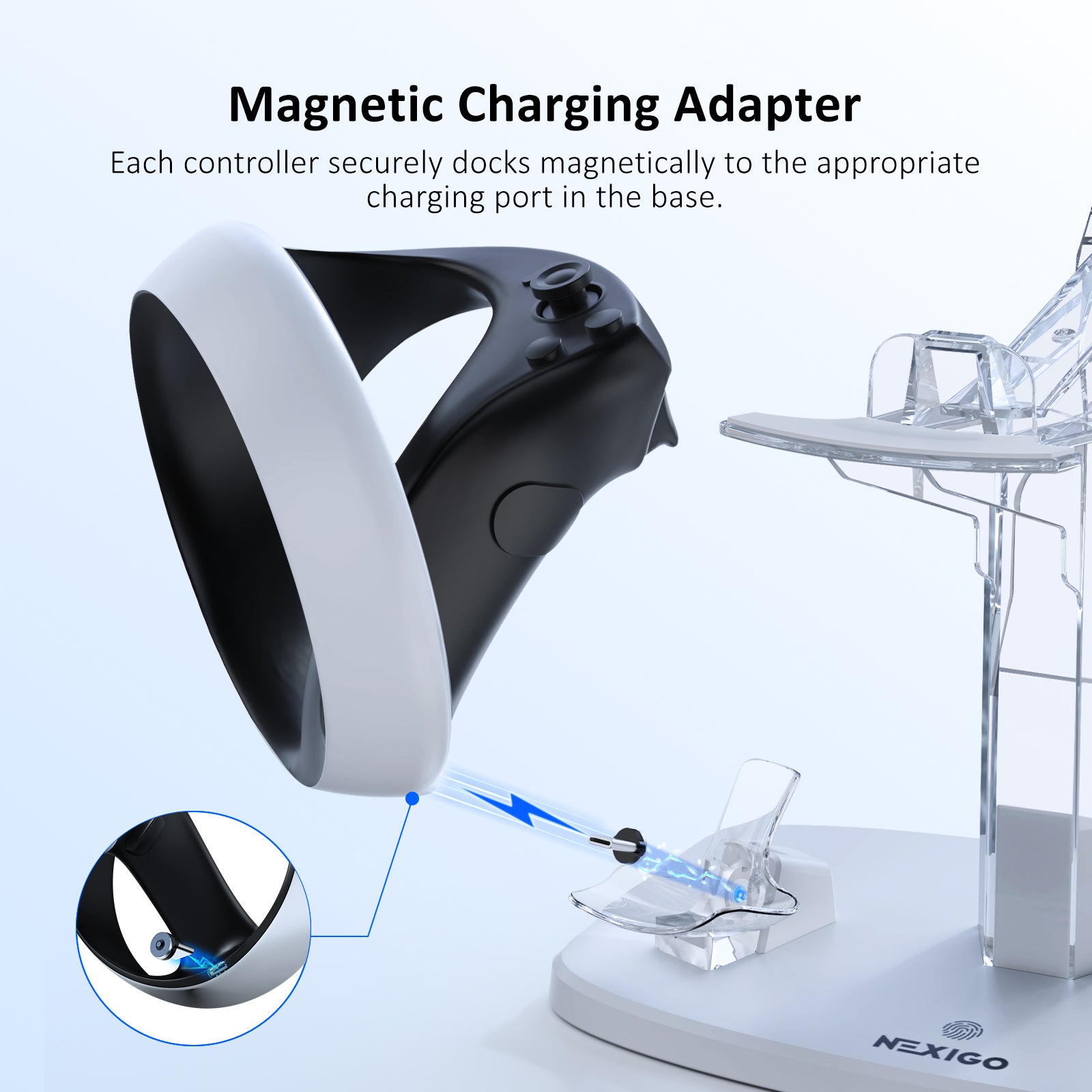 NexiGo PSVR2 Controller Charging Dock - Fast Charging Station for PlayStation VR2 Controllers - Perfect for Gaming, VR Entertainment & Long Play Sessions