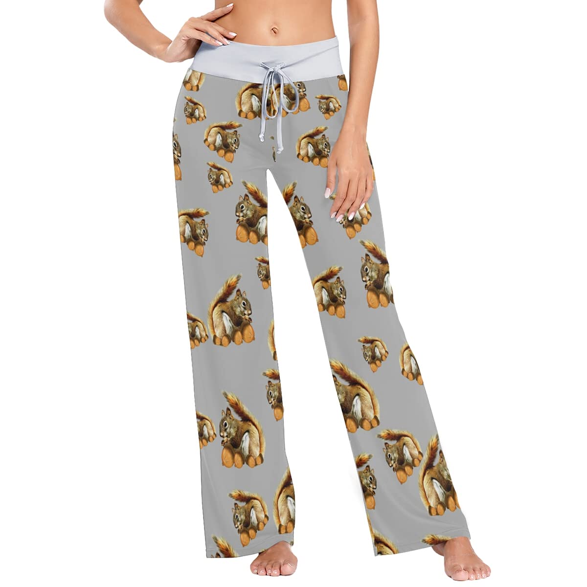 Women's Loose Casual Comfy Pajama Pants with Drawstring - Wide Leg Palazzo Lounge Pants for Sleep, Yoga & Home Relaxation