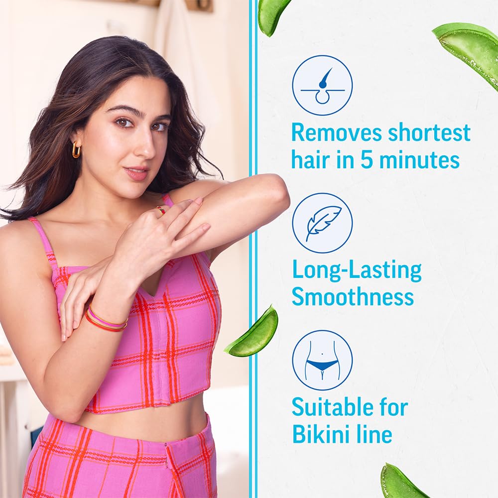 Veet Pure Hair Removal Cream for Women - Sensitive Skin Formula, 100g | Painless & Gentle Depilatory for Legs, Underarms, Bikini Line & Arms | At-Home Smooth Skin Solution for Summer, Beach & Daily Care