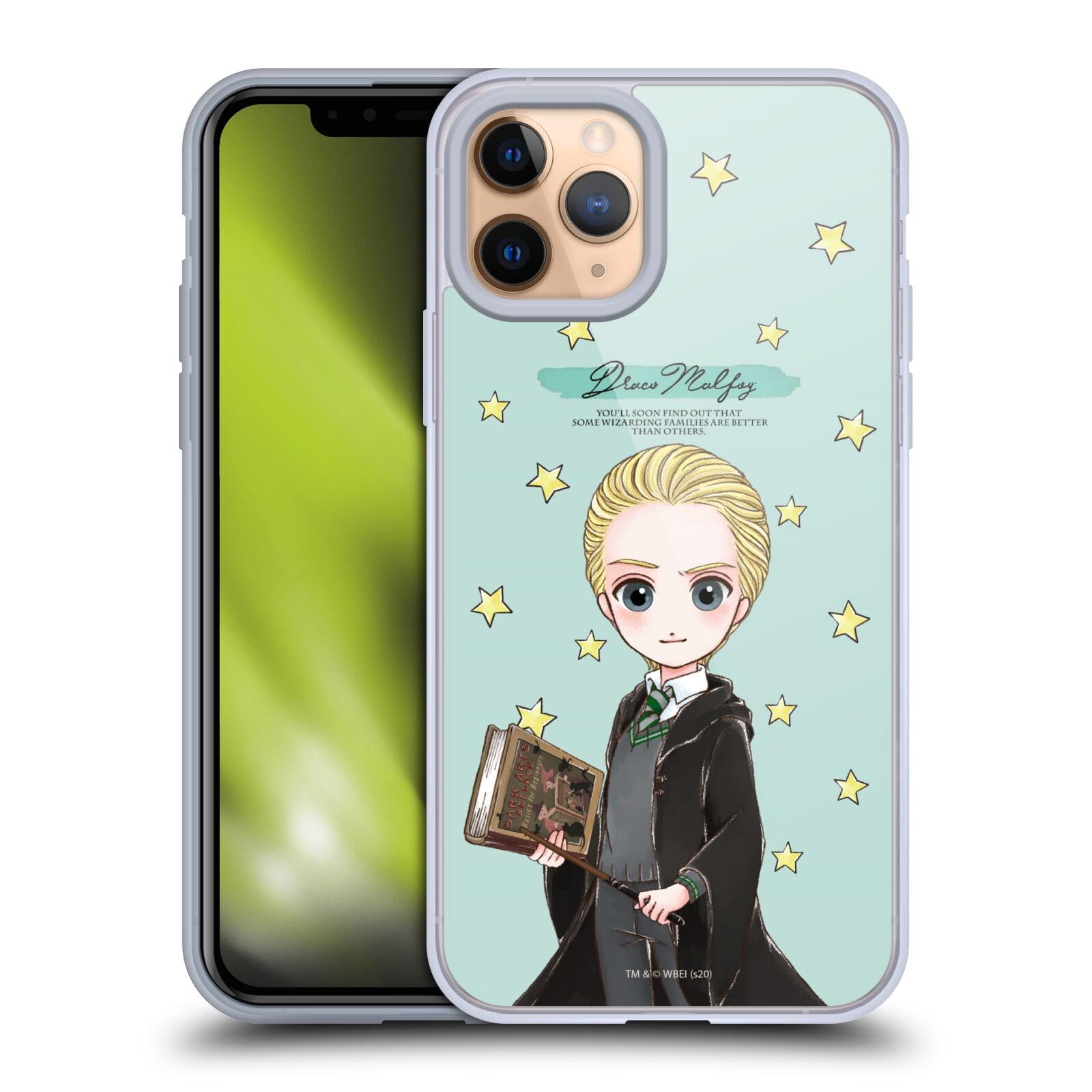 Harry Potter Draco Malfoy Deathly Hallows iPhone 11 Pro Case | Officially Licensed Soft Gel Cover by Head Case Designs | Perfect for Fans & Daily Protection