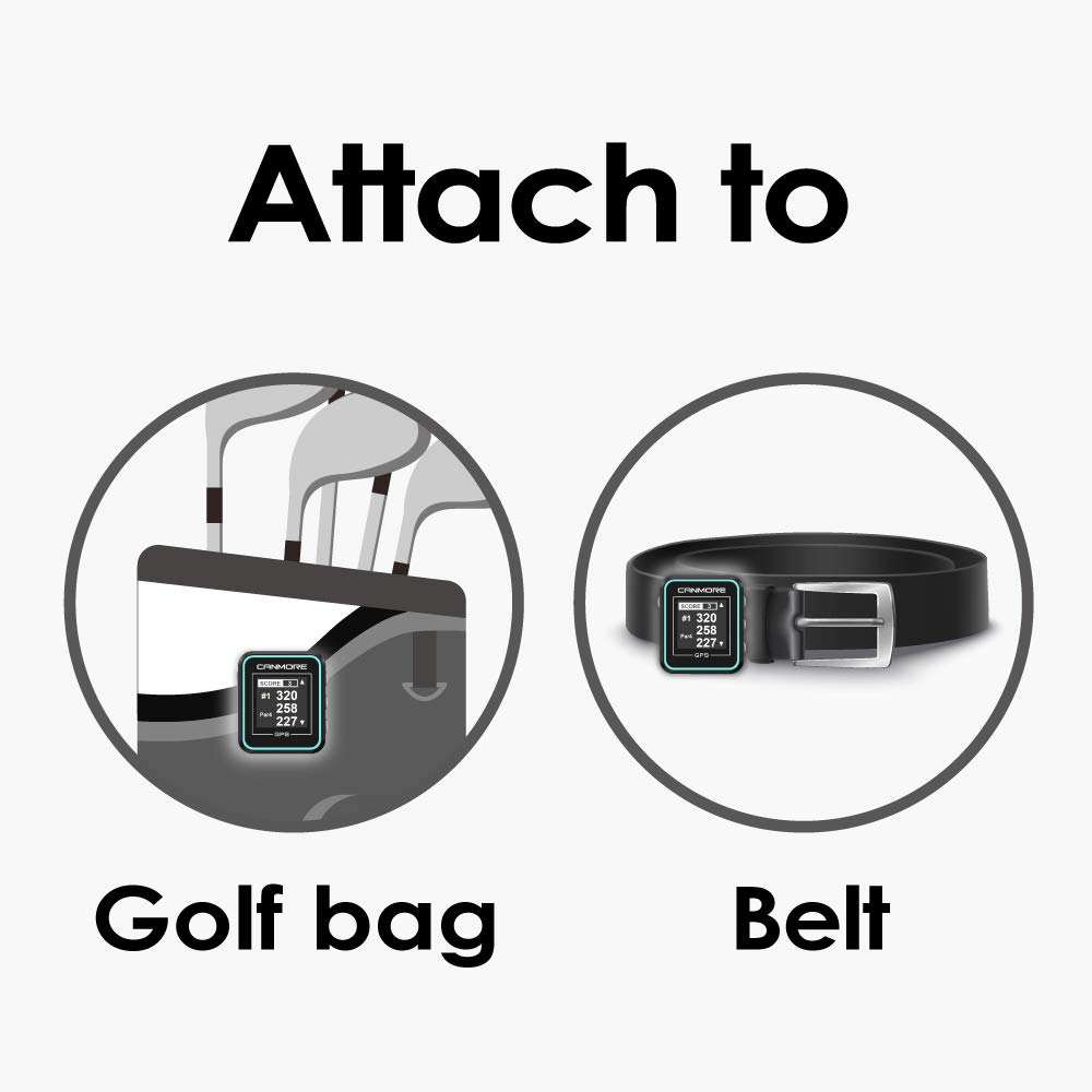 CANMORE H300 Handheld GPS Golf Rangefinder - Accurate Shot Distance & Yardage Measurement, 41,000 Preloaded Worldwide Golf Courses, Lightweight Golf GPS Device with Magnetic Cart Clip (Turquoise) - Perfect for On-Course Distance Tracking & Golf Cart Accessory