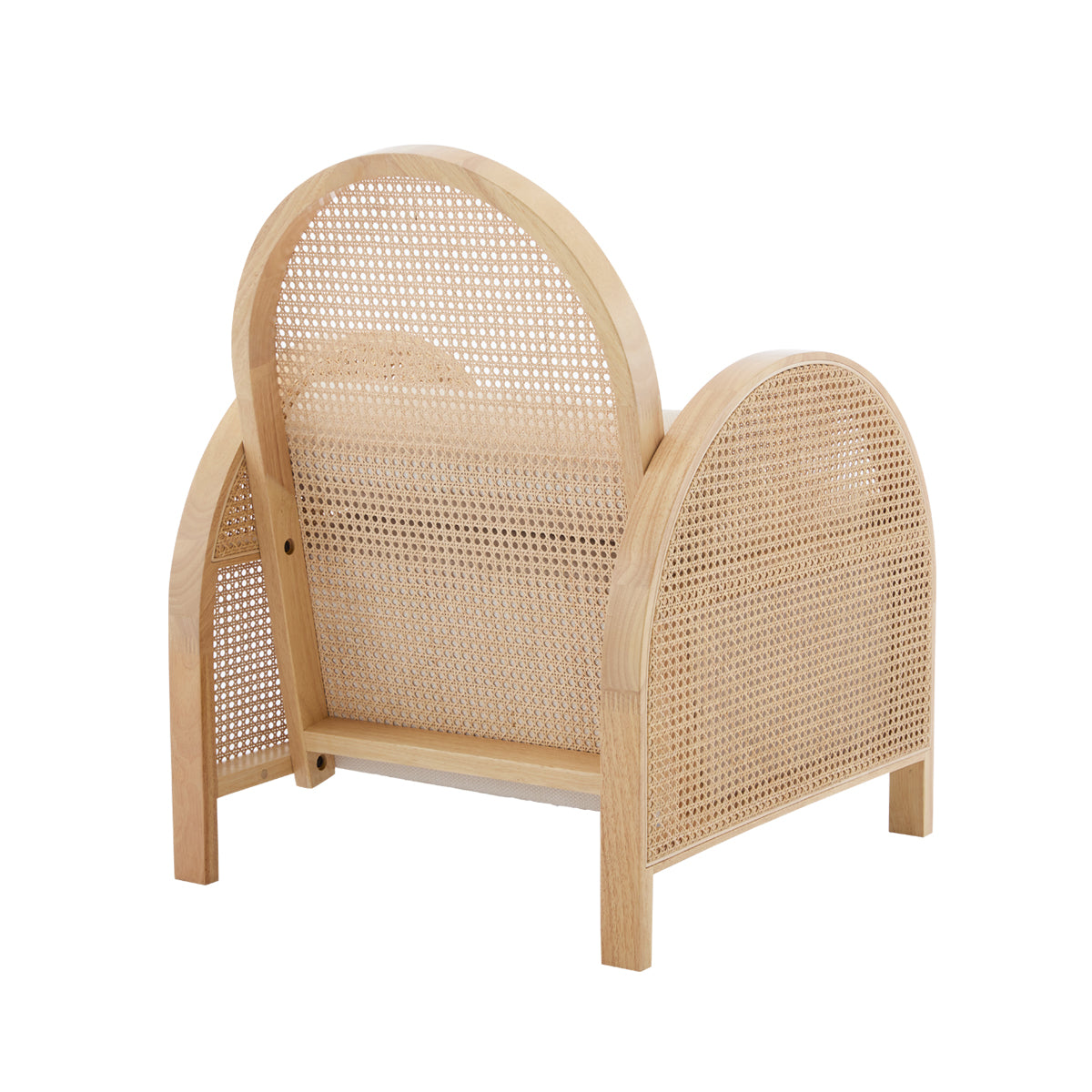 Stylish Capri Rattan Armchair - Natural Wicker Lounge Chair for Indoor & Outdoor Use - Perfect for Patio, Garden, or Living Room Decor