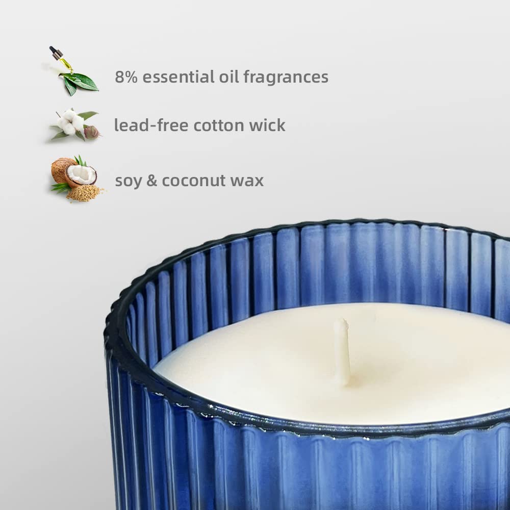 ELBERETH Sage Scented Soy Candles for Home Cleansing & Relaxation – 10 oz Natural Aromatherapy Candles in Glass Jar, 60 Hours Burn Time – Perfect for Meditation, Yoga, and Creating a Calming Atmosphere