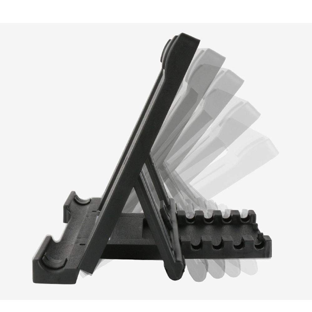 Adjustable Desktop Tablet Stand & Phone Holder - Foldable, Portable Support for iPad, Kindle, Smartphones - Perfect for Work, Study, and Video Calls (Black)