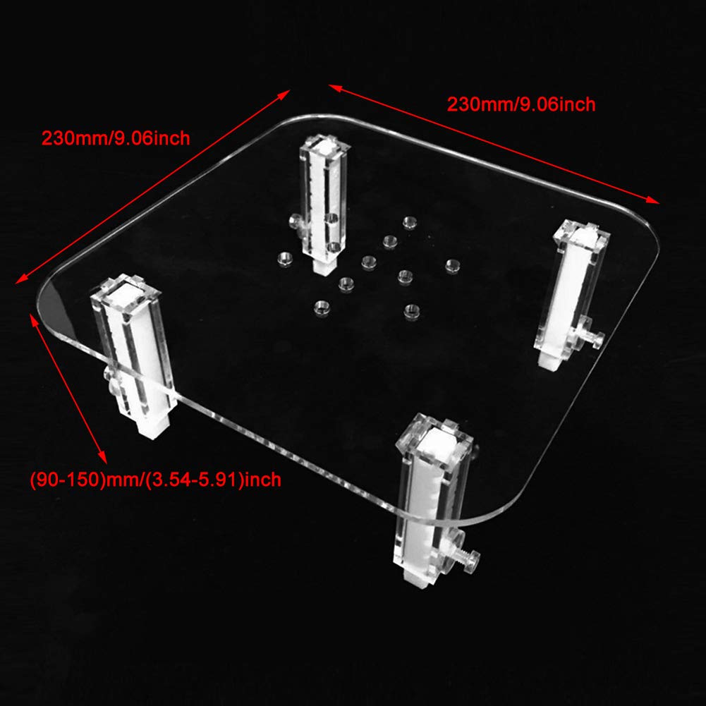 Premium Acrylic Protein Skimmer Stand - Adjustable Height, Durable Fish Tank Accessory for Saltwater Aquariums (Large Egg Skimmer Stand) | Perfect for Marine Reef Tanks & Protein Separator Systems