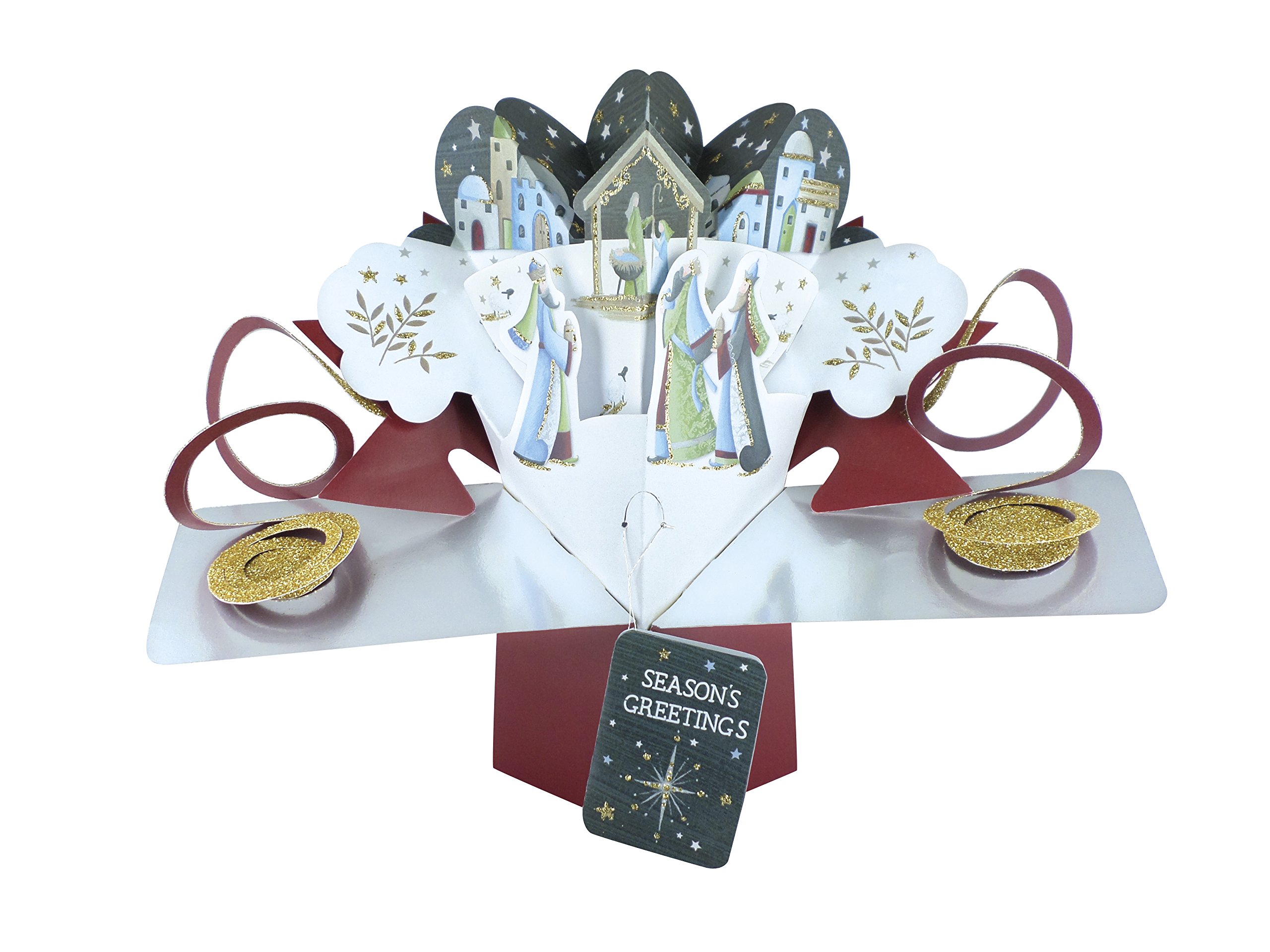 Second Nature Christmas Pop Up XPOP041A Nativity Scene Pop Up Greeting Card - Perfect for Holiday Gifts, Christmas Decorations & Religious Celebrations