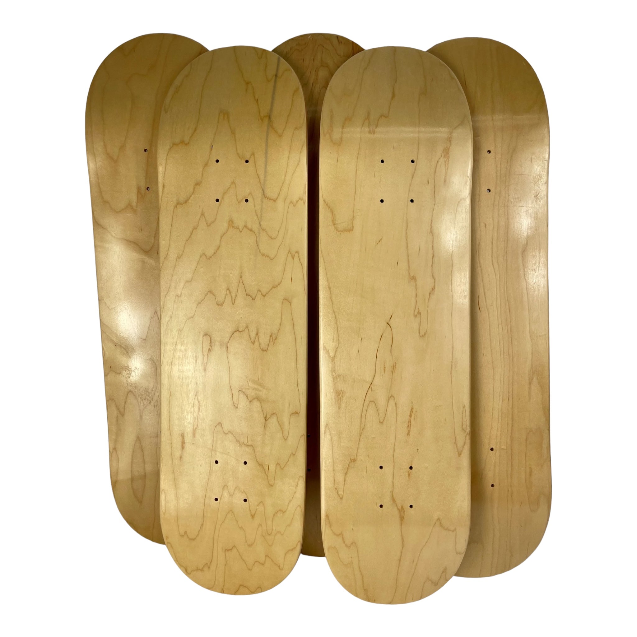 5 Pack Hardrock Blank Skateboard Decks - Natural Wood - Choose Size 8