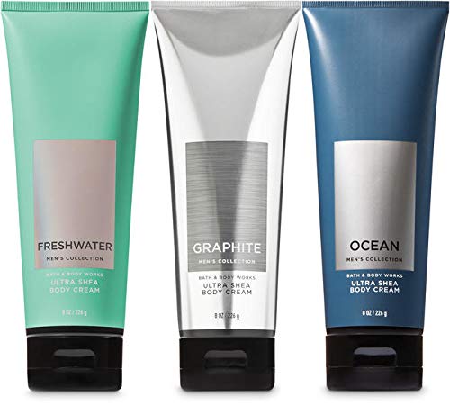 Bath and Body Works 3-Pack Body Lotion Set - Freshwater, Graphite & Ocean Scented Moisturizers for Men & Women | Travel Size, Daily Hydration, Gift Idea