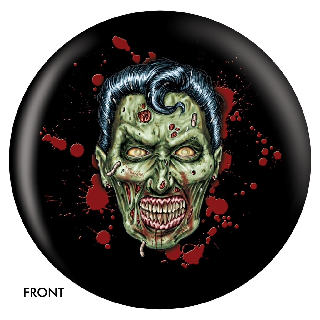 Elvis Zombie Themed Bowling Ball - Unique Collectible for Horror Fans & Bowlers - Perfect for Halloween Parties, Themed Events & Gifts