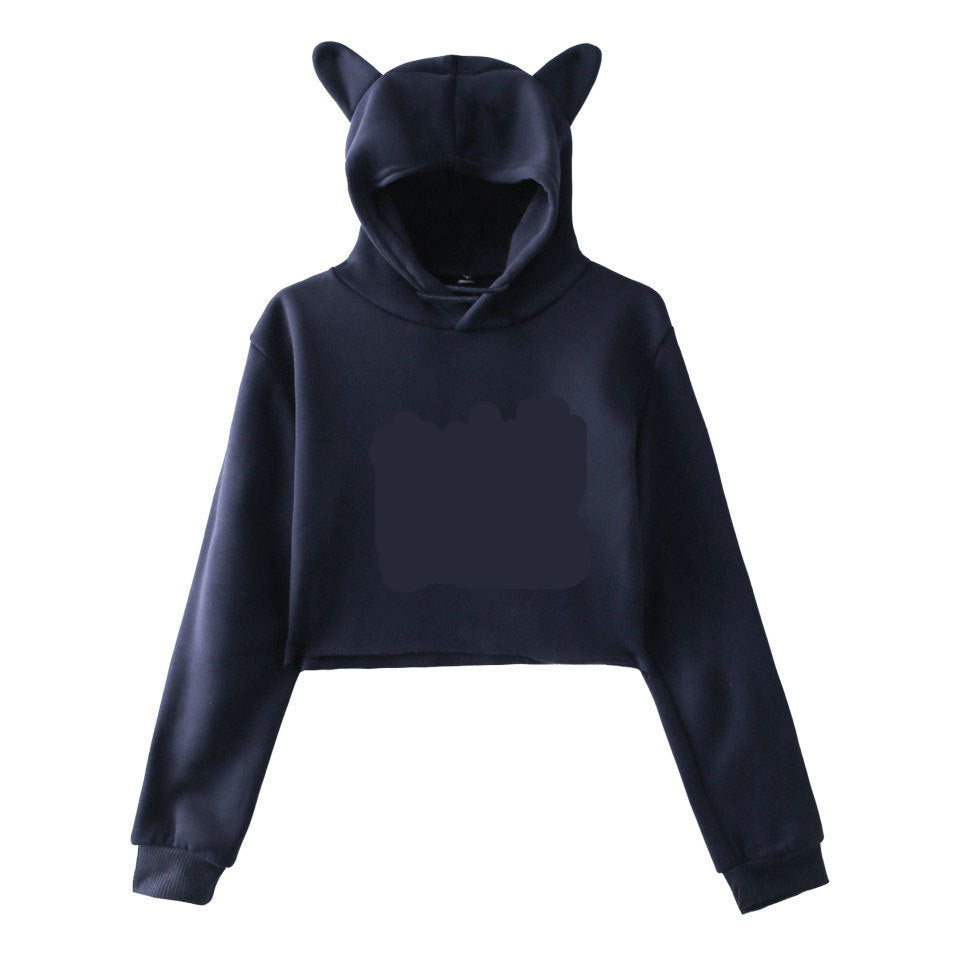 Women's Streetwear Hoodie - Long Sleeve Crop Top Pullover Sweatshirt for Girls | Spring Fashion, Casual Wear & Gym Outfits