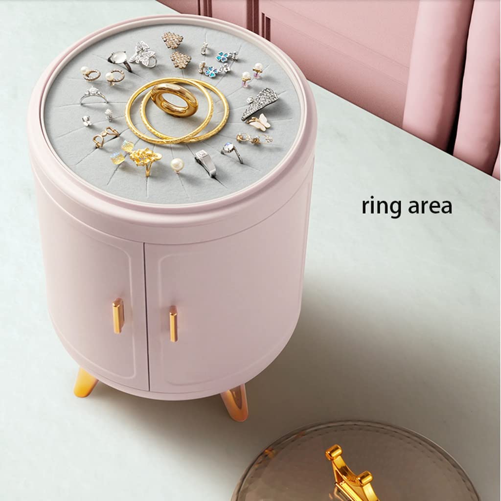 Rotating Jewelry Organizer Box - Large Jewelry Storage Case with Display for Necklaces, Rings, Earrings & Bracelets | Perfect for Travel, Home Vanity & Gift Giving (Color: A)