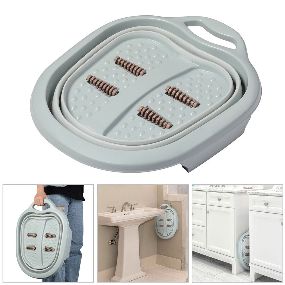 TheLAShop Collapsible Foot Soaking Tub - Portable Foldable Foot Bath Basin for Relaxation & Spa - Perfect for Home, Travel & Gift Giving