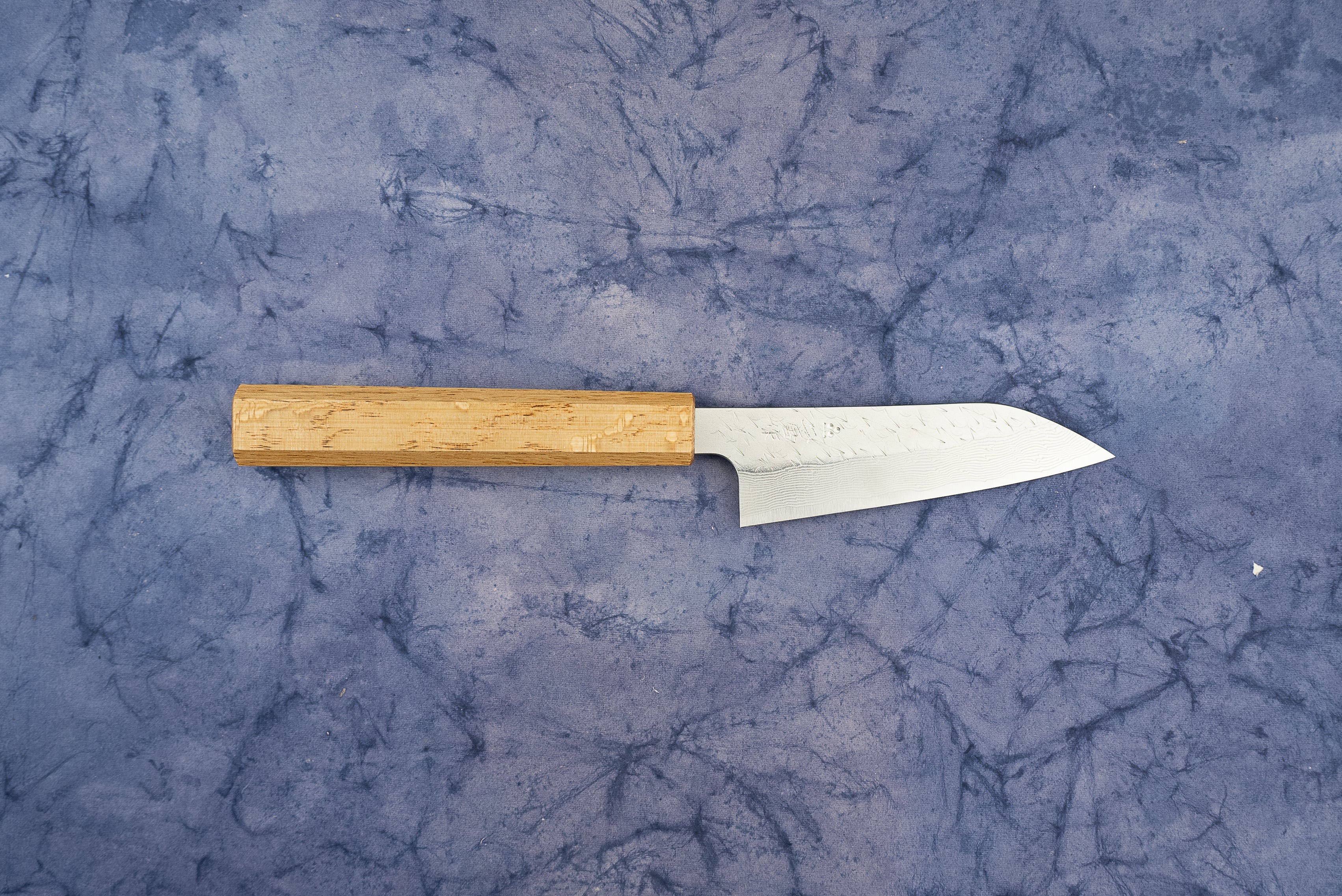 Nigara SPG STRIX Tsuchime Damascus Petty Knife 120mm - Japanese Handcrafted Kitchen Knife for Precision Slicing, Peeling & Garnishing | Perfect for Chefs & Home Cooking