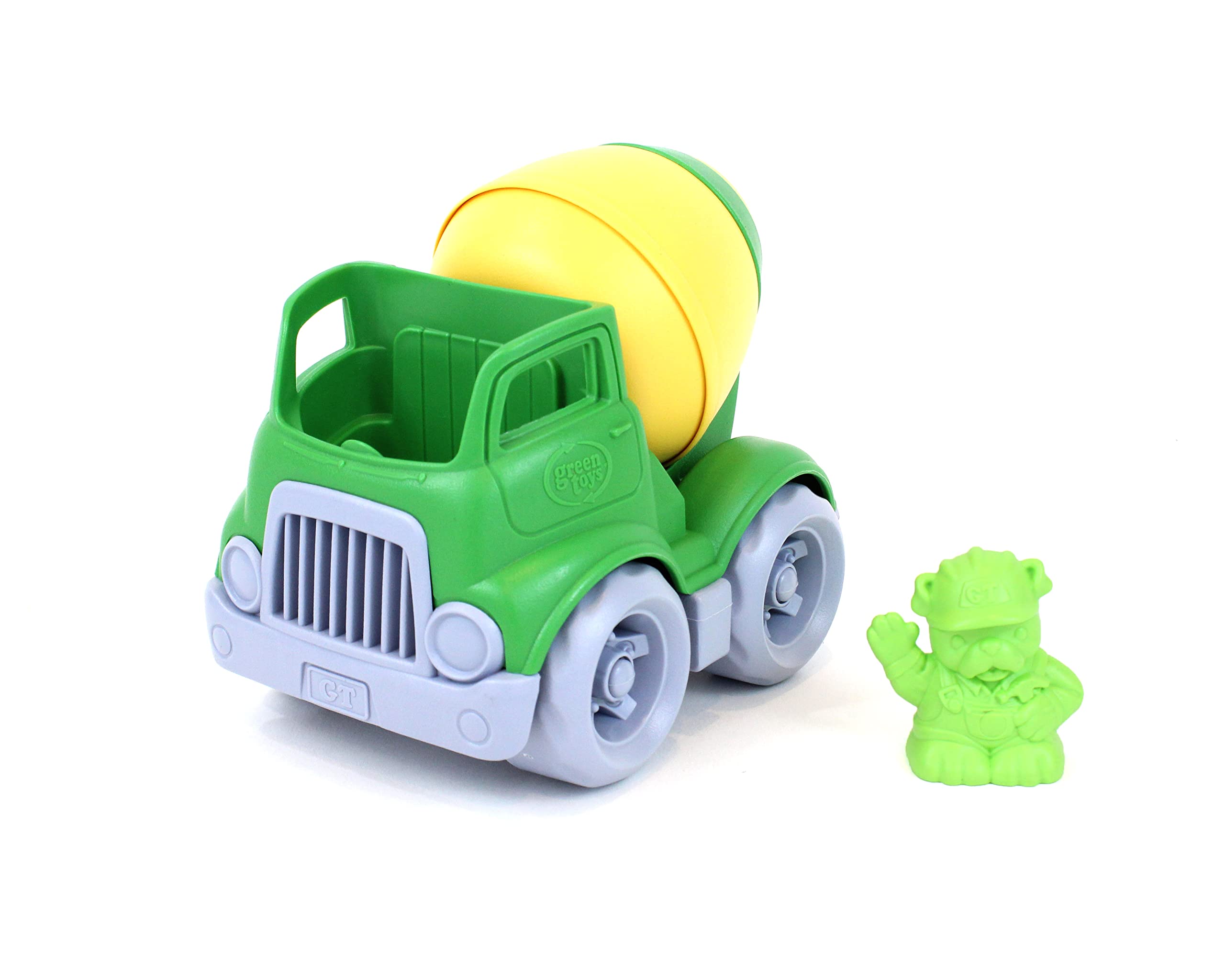 Green Toys Mixer Construction Truck - Eco-Friendly Toy for Kids | Pretend Play, Sandbox & Outdoor Fun | Perfect for Construction-Themed Birthday Gifts & STEM Learning