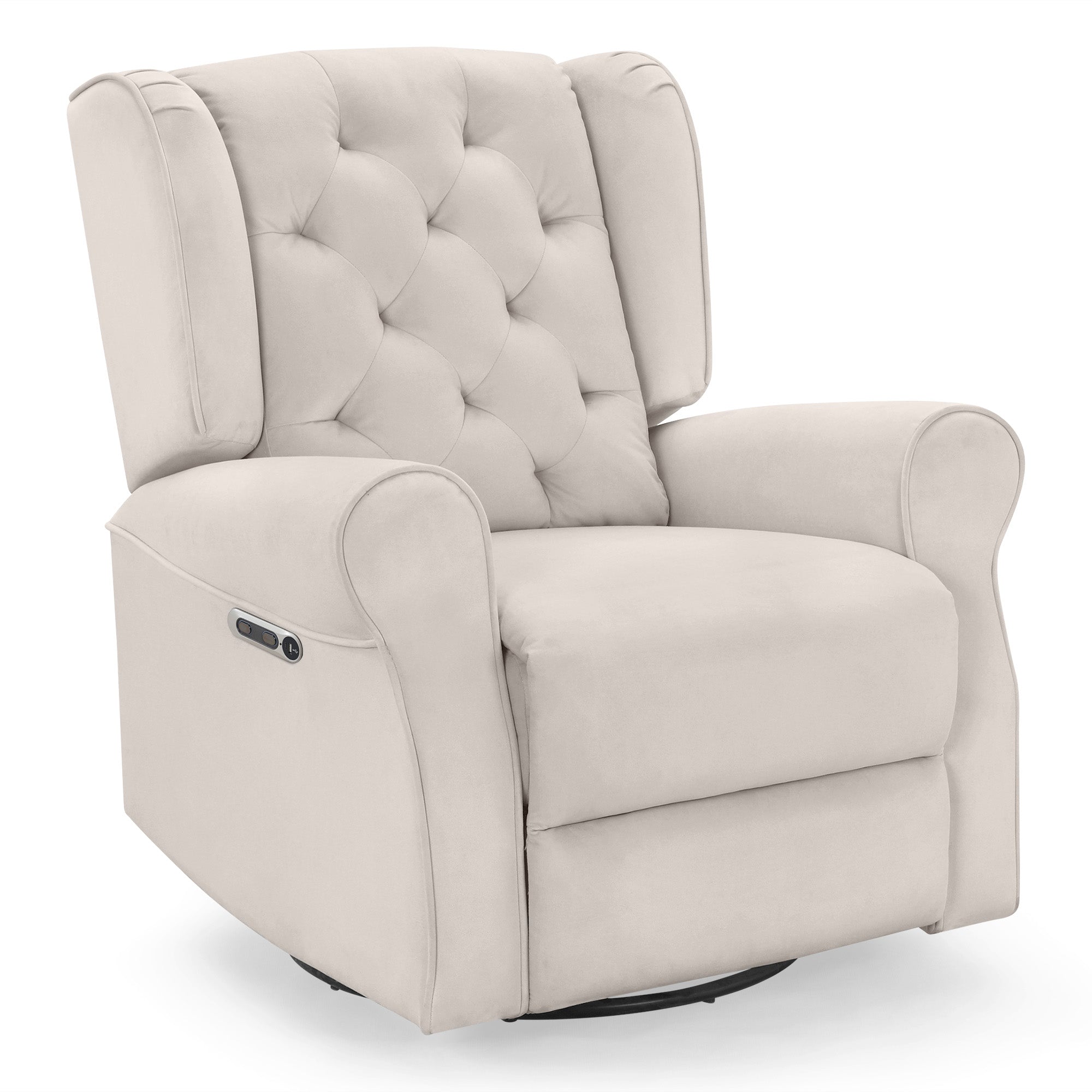 LiveSmart Performance Fabric Power Recliner Swivel Glider Chair with USB Port - Electric Massage Lift Chair for Living Room, Bedroom & Home Theater Comfort
