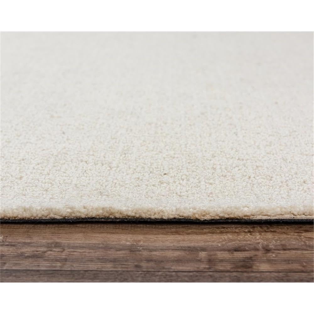 Alora Decor London 9' x 12' Hand-Tufted Tweed Ivory & White Area Rug - Soft & Durable Living Room, Bedroom, Dining Room Decor