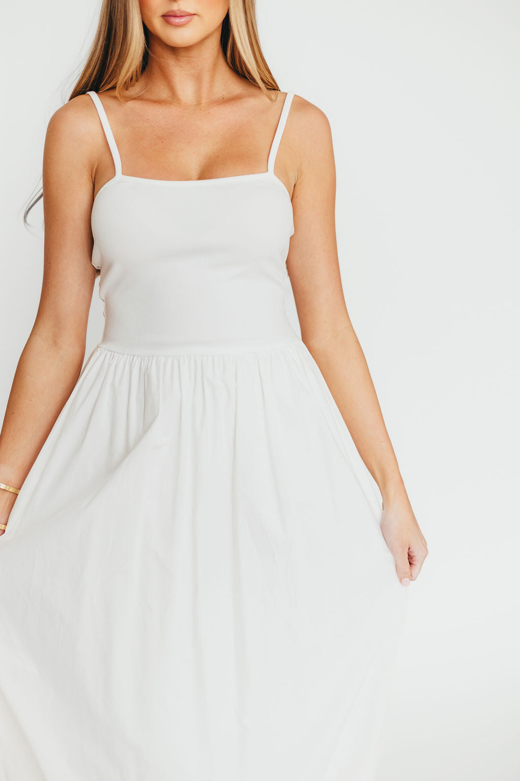 Marisol Off White Bubble Maxi Dress - Flowy Summer Beach Dress for Women, Perfect for Vacations, Weddings & Boho Outfits