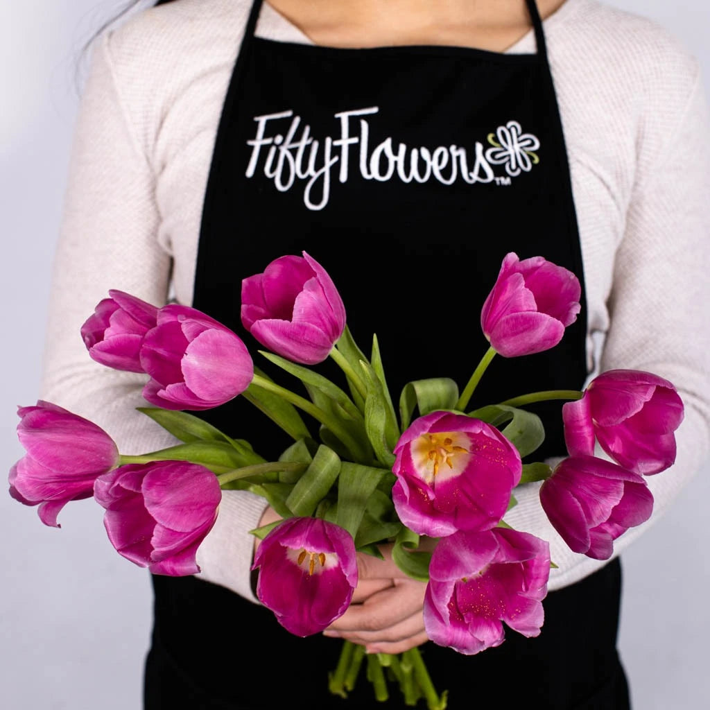Bulk Pink Tulips - Fresh Cut Flowers for Weddings, Home Decor, and Floral Arrangements | Barcelona Style Blooms