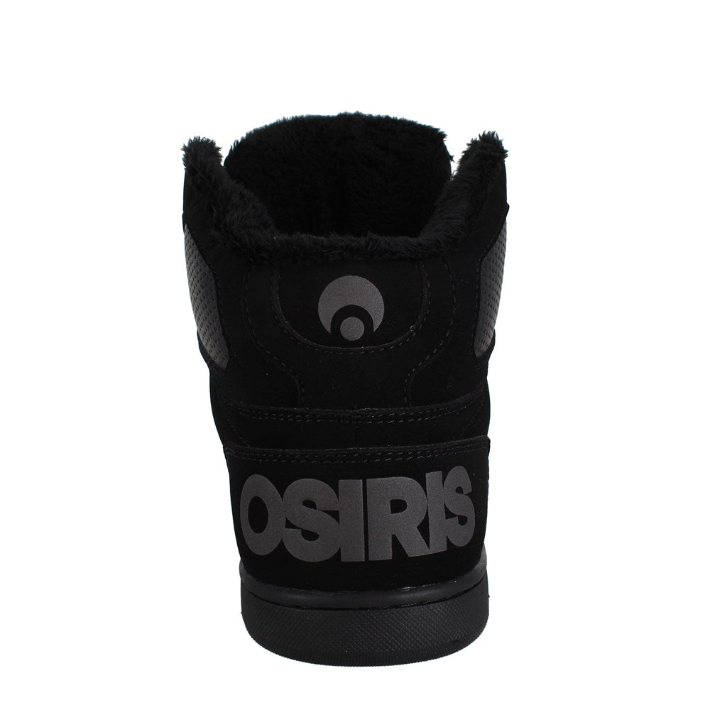 OSIRIS NYC 83 CLK Skate Shoes - Black/Black/Shearling - Men's High-Top Sneakers for Streetwear & Urban Fashion