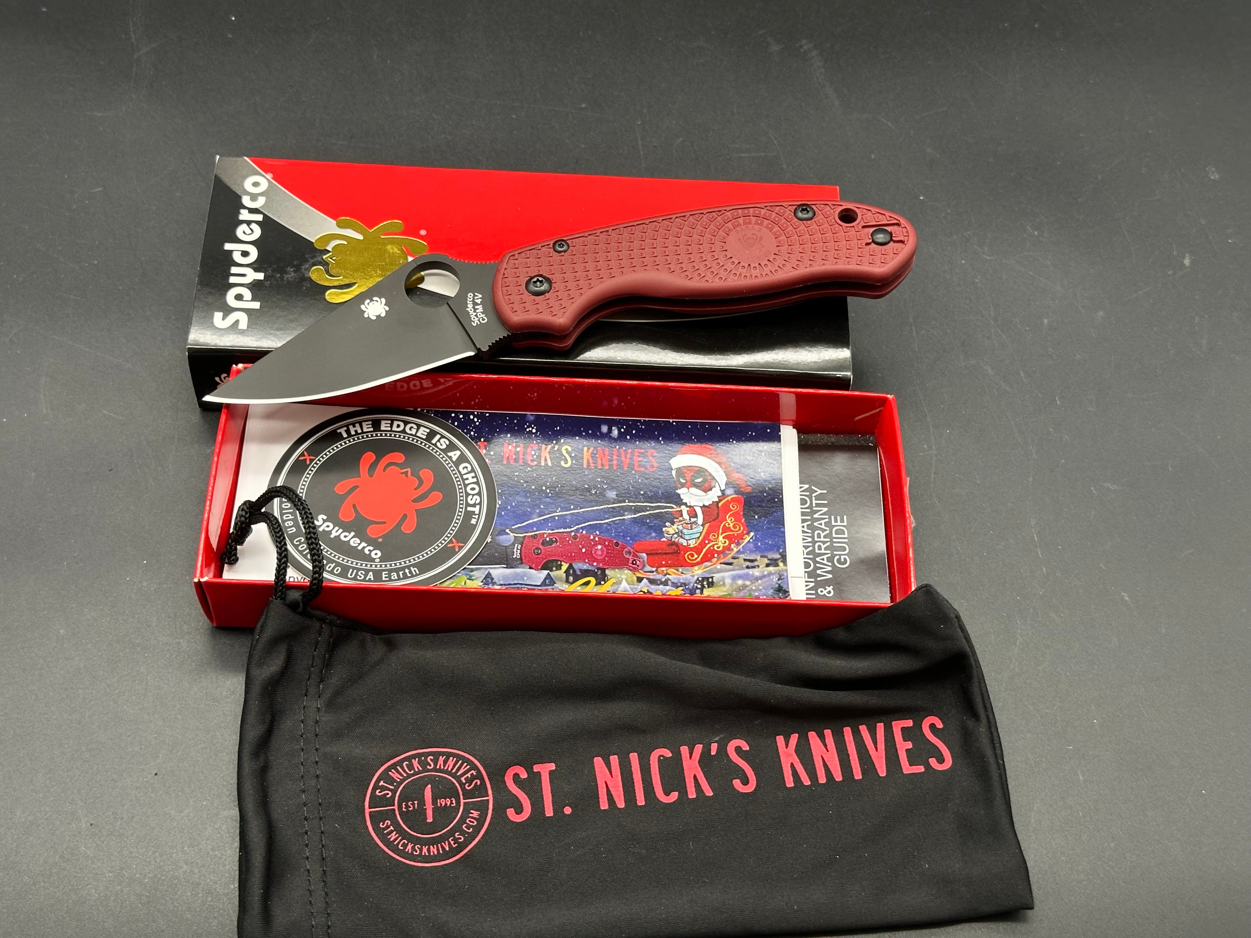 Spyderco Para 3 Lightweight Folding Knife - St. Nick's Knives Exclusive 2.93