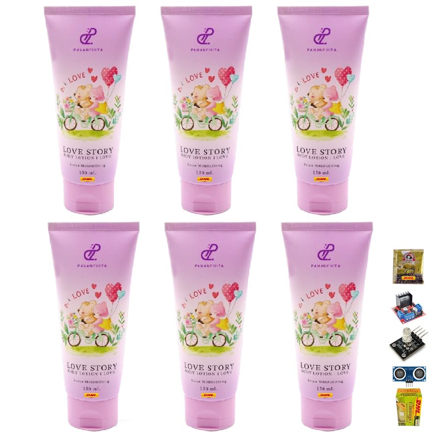Beautygoodshop Moisturizing Body Lotion for Smooth Skin - Extra Nourishing Formula with Love Story Fragrance (150ml/Bottle, Set of 6) | French Skincare for Dry Skin Care & Daily Hydration | Perfect for Gifts & Self-Care Routine