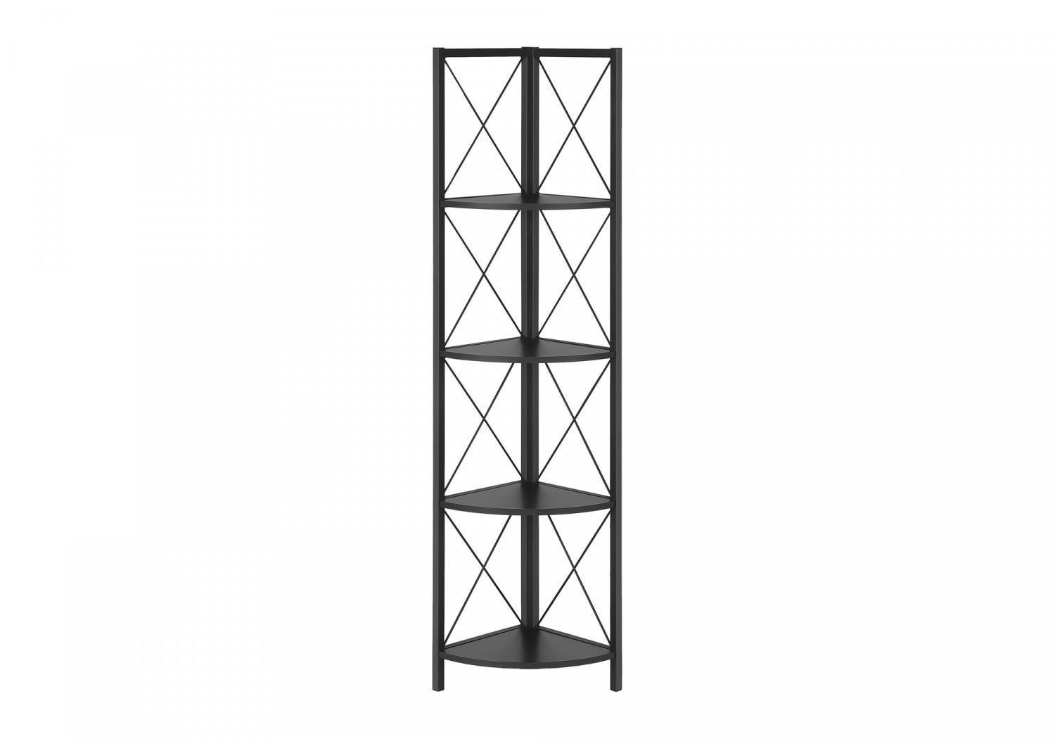 Zeva 5-Shelf Black Bookcase - Modern Wooden Bookshelf for Home & Office Storage - Perfect for Living Room, Bedroom, or Study Organization