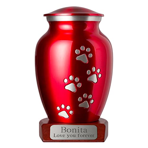Ruby Red, Vertical Pewter Paws