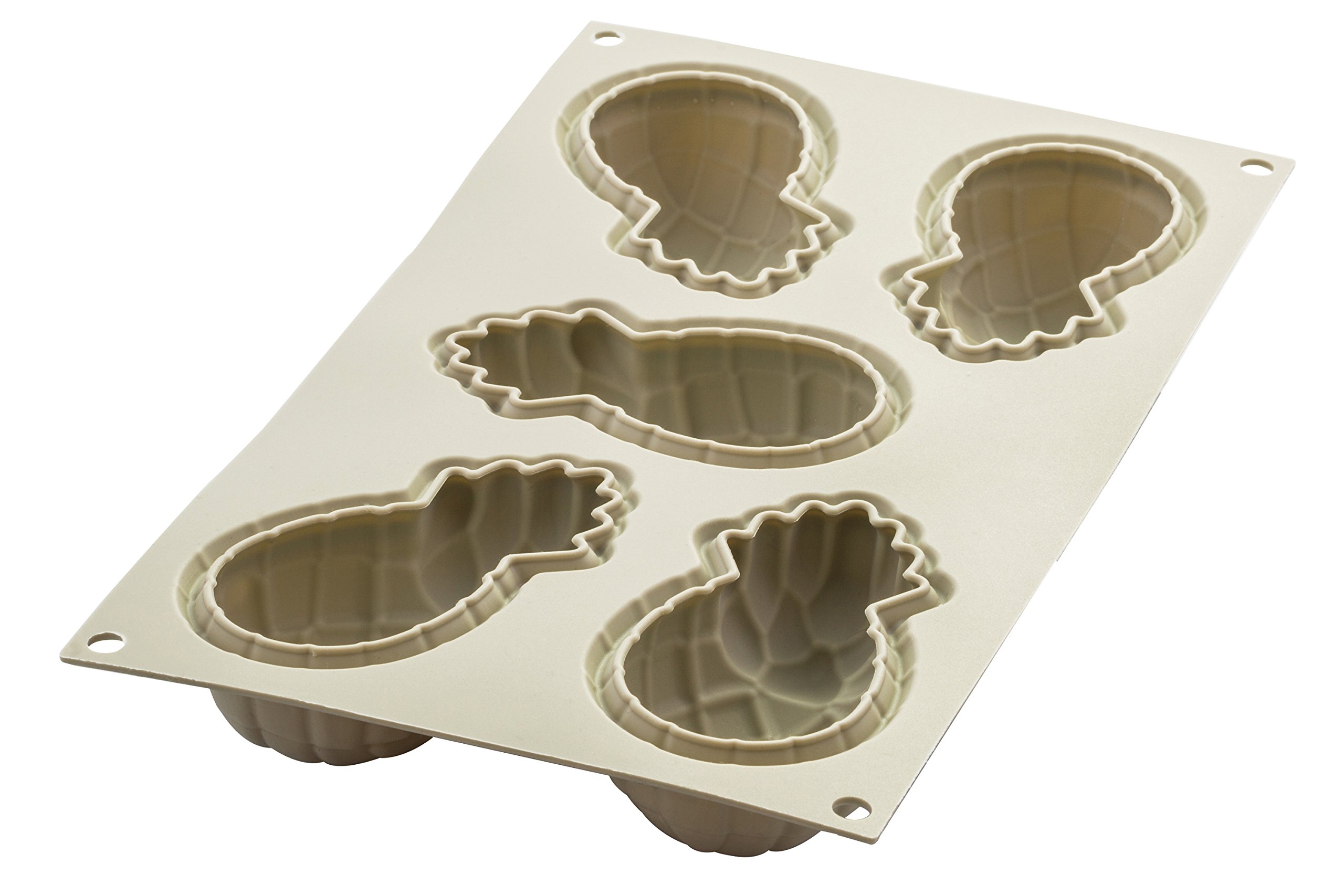 Silikomart Mini Pineapple Silicone Mold - 3D Textured Flexible Baking Tray for 5 Pineapple-Shaped Desserts | Oven, Microwave, Freezer & Dishwasher Safe | Perfect for Cakes, Chocolates, Ice Cubes & DIY Treats | Made in Italy