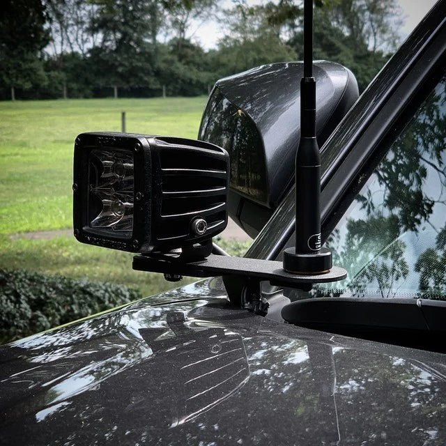 Rago Fabrication HAM Antenna Ditch Light Bracket Extension - Heavy Duty Off-Road Mounting Solution for Jeep, Truck & 4x4 Vehicles | Perfect for Off-Roading, Camping & Emergency Communication