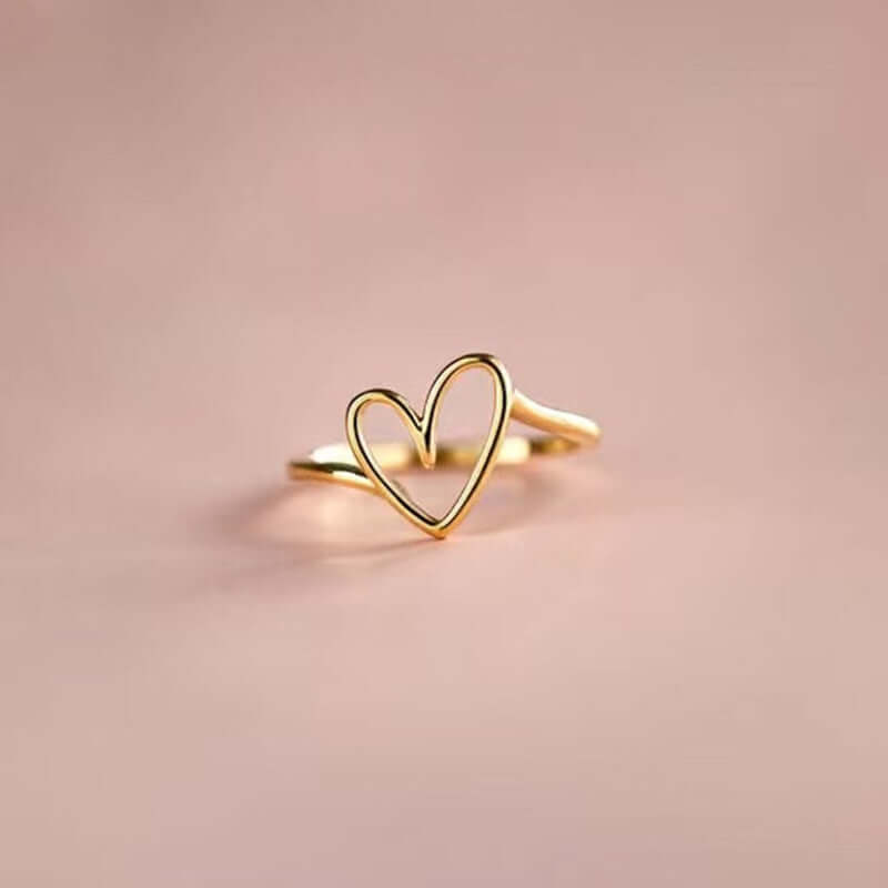 Self Love Mini Heart Stacking Ring Set - Dainty Gold & Silver Stackable Rings for Women | Perfect for Valentine's Day, Anniversary Gifts & Everyday Wear (YS020)