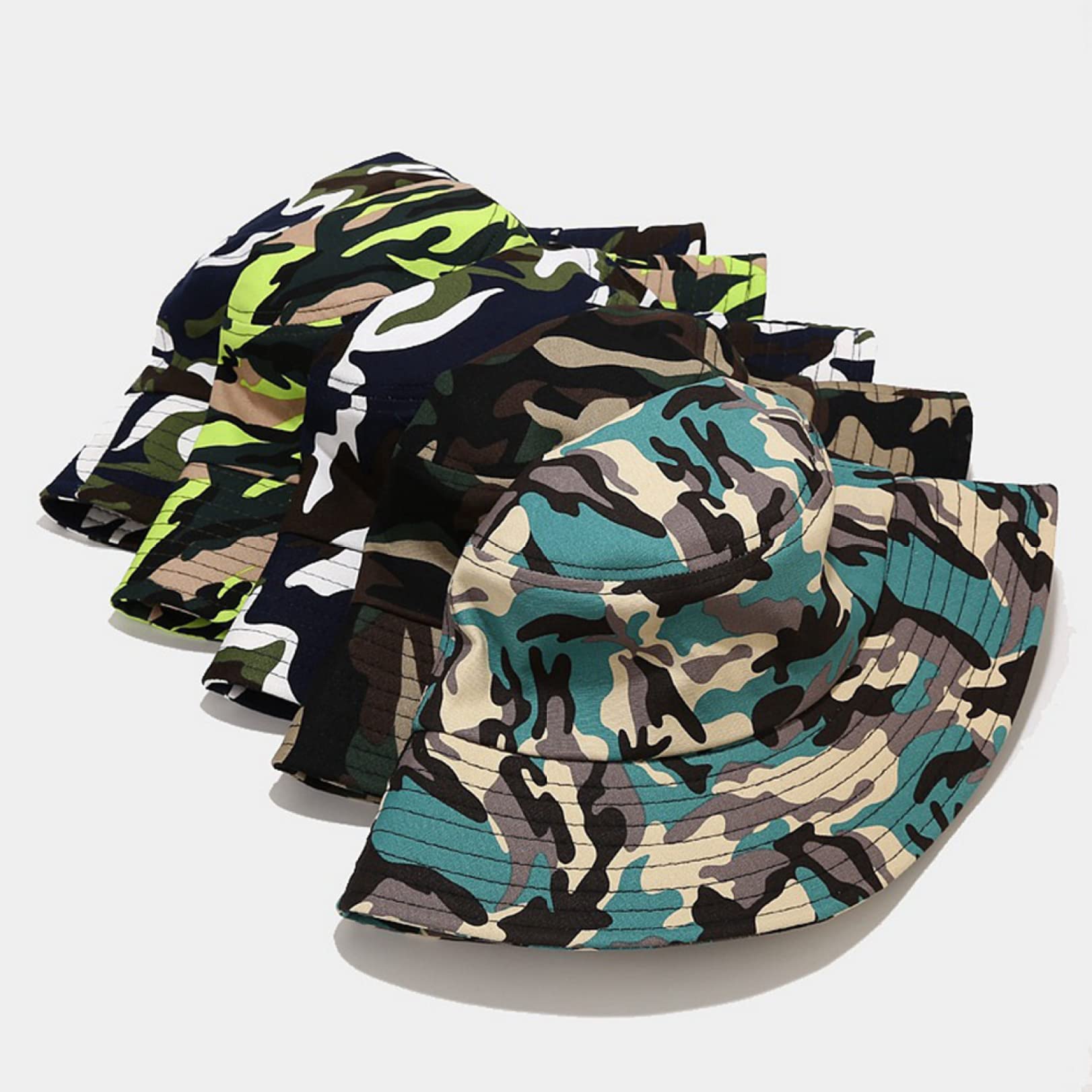 Sun Hat for Men & Women - Summer Outdoor Fishing & Mountaineering Bucket Cap - UV Protection Camouflage Work Hat for Hiking, Gardening & Beach Activities