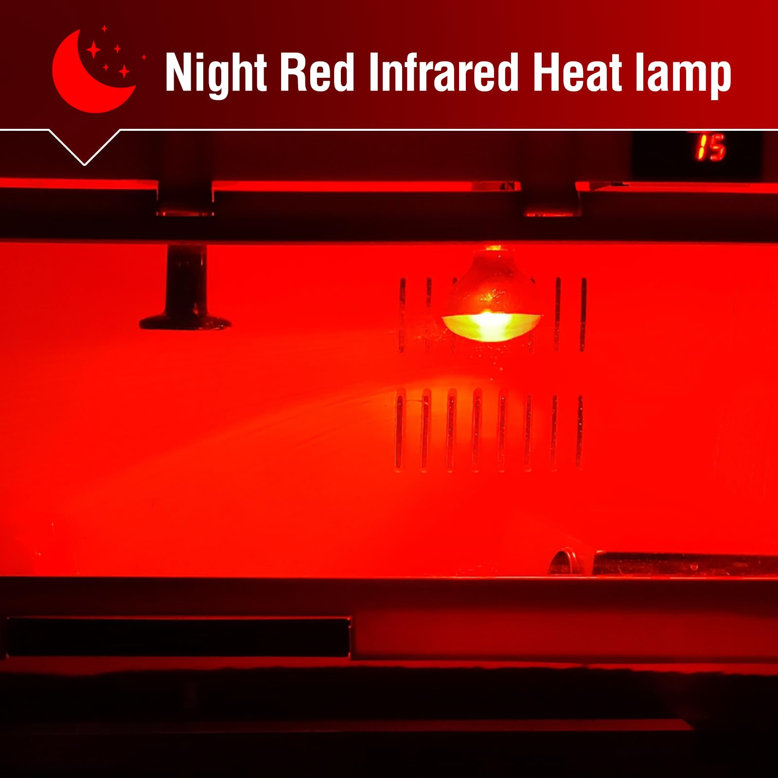 Leoterra 75W Reptile Heat Lamp 2 Pack - Red Night Heat Bulb for Terrariums, Dimmable Ceramic Heat Emitter with E26 Base for Lizards, Snakes & Amphibians - Long Lasting Reptile Night Light for Nocturnal Pets & Habitat Heating