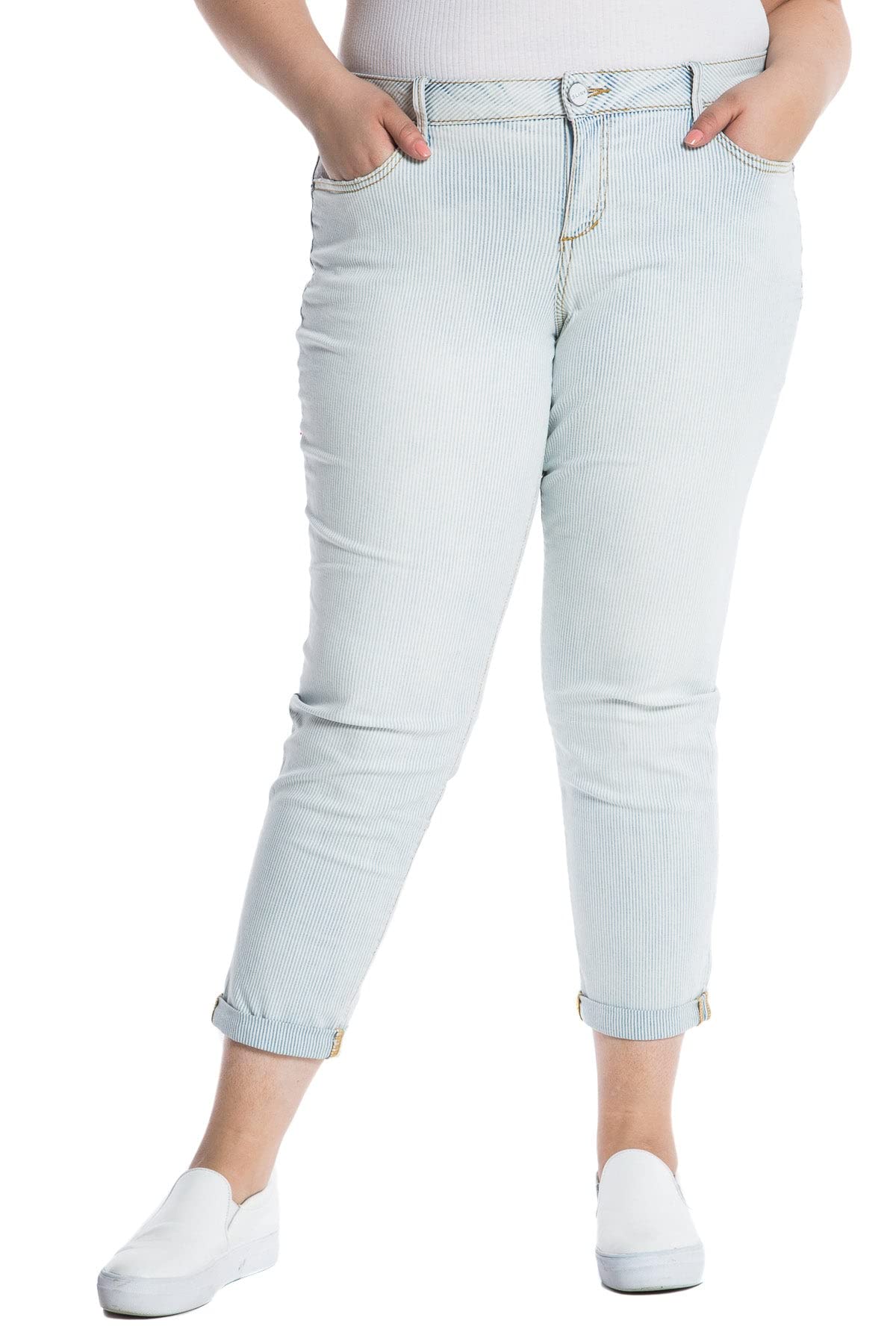 Premium Women's Plus Size Stretch Mid Rise Boyfriend Jeans - Comfortable & Stylish Denim Pants for Curvy Figures (Indigo Wash) | Perfect for Casual Outings, Date Nights & Everyday Wear