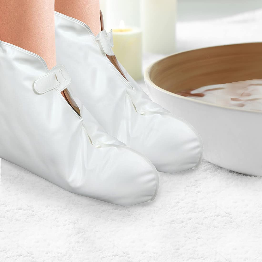 ForPro Professional Heated Booties - Electric Foot Warmers with Dual Temperature Settings for Spa & Home Use - Moisturizing Thermal Therapy for Relaxation & Pain Relief - Perfect for Winter & Cold Weather Comfort