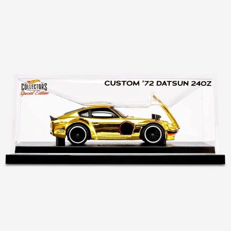 Limited Edition Die-Cast Hot Wheels RLC Custom '72 Datsun 240Z in Gold - Collectible Toy Car for Display, Gifts & Racing Enthusiasts