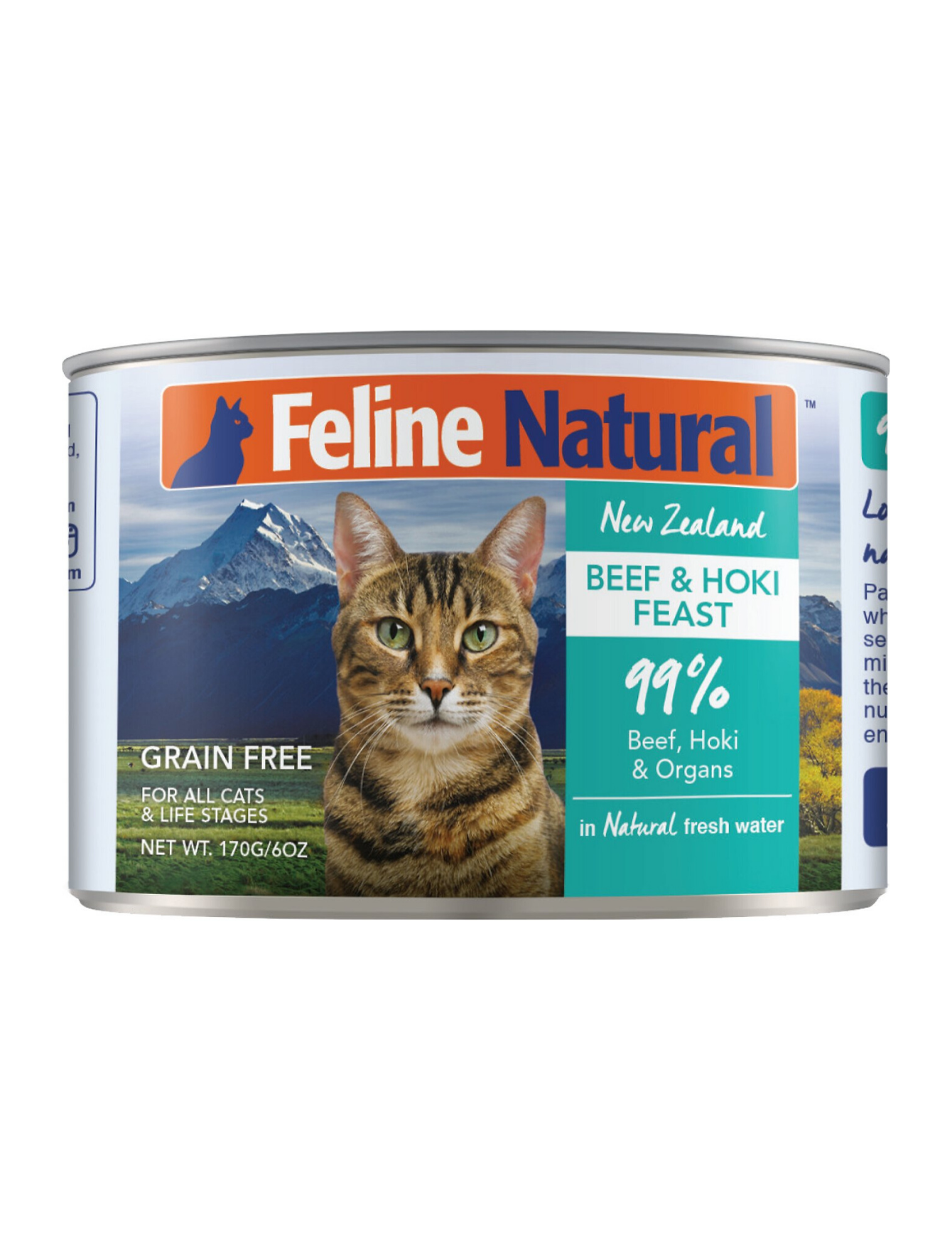 Premium Feline Natural Beef & Hoki Grain-Free Wet Cat Food - 3oz & 5.5oz Cans - High Protein, All-Natural Ingredients for Adult & Senior Cats - Perfect for Weight Management & Picky Eaters