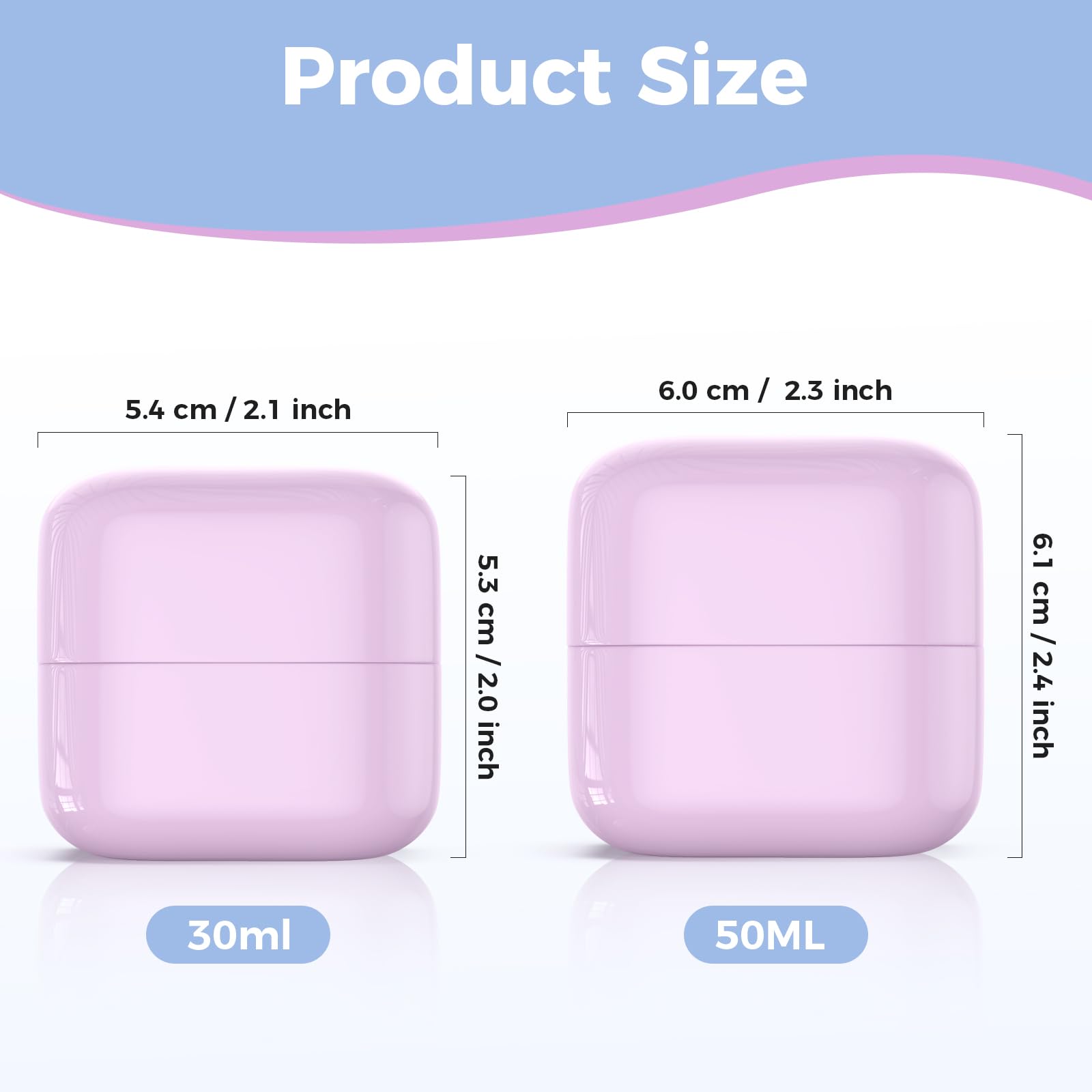 TSA Approved 1.7oz Travel Size Containers - Leak-Proof Toiletry Bottles for Shampoo, Lotion & Cosmetics | Perfect for Airplane Carry-On & Vacation Essentials