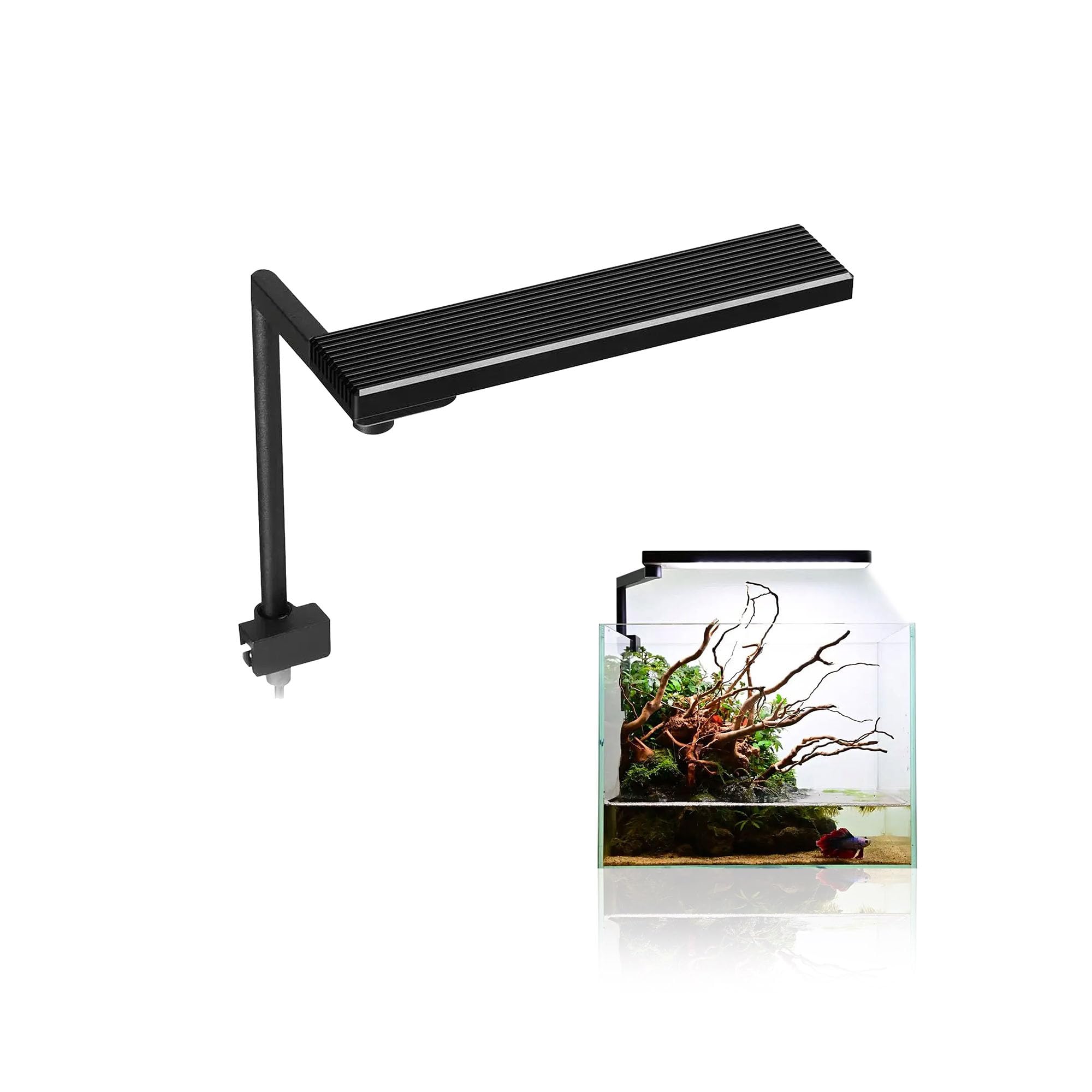 Chihiros CII LED Aquarium Light for Small Fish Tanks - Bluetooth Controlled Nano Aquarium Lighting (240x45x14mm) - Perfect for Freshwater Planted Tanks, Betta Fish & Shrimp Habitats