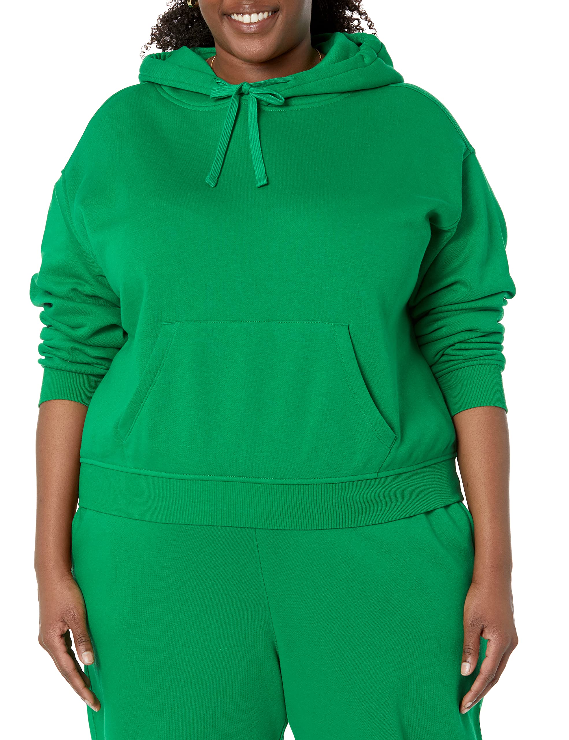 Amazon Essentials Women's Hoodies - Soft Fleece Crop Pullover Sweatshirt for Casual Wear | Plus Size Options | Perfect for Lounge, Workouts & Street Style Fashion