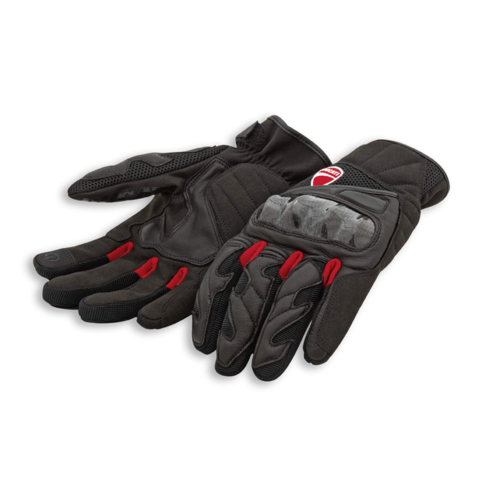Ducati City C3 Fabric Leather Gloves 98107134 - Motorcycle Riding Gloves for Men & Women, Breathable & Protective for Urban Commuting & Daily Use