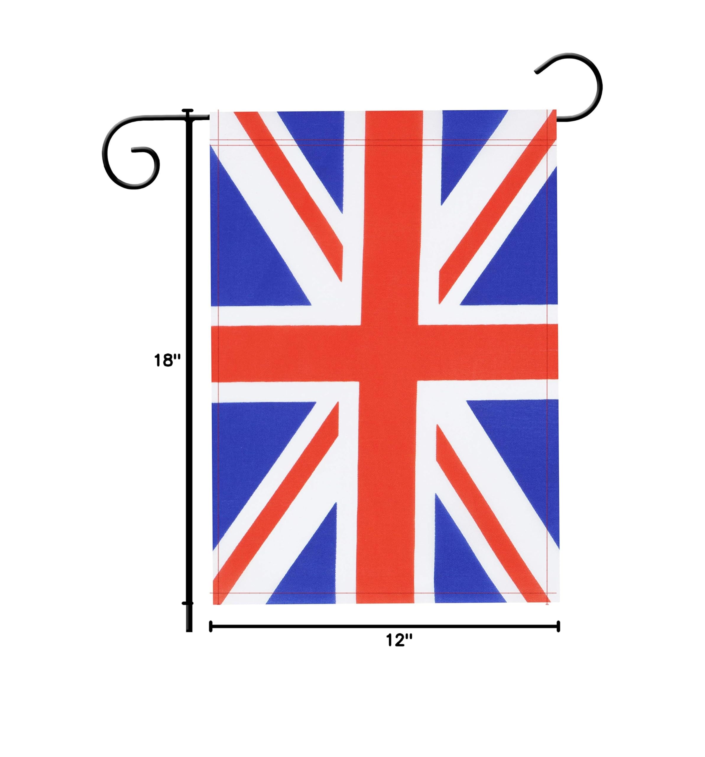 UK British Garden Flag - Double Sided No Logo Outdoor/Indoor Decorative Flag for National Day, Anniversary & Celebration Parades - Perfect for Yard, Garden, and Home Decor