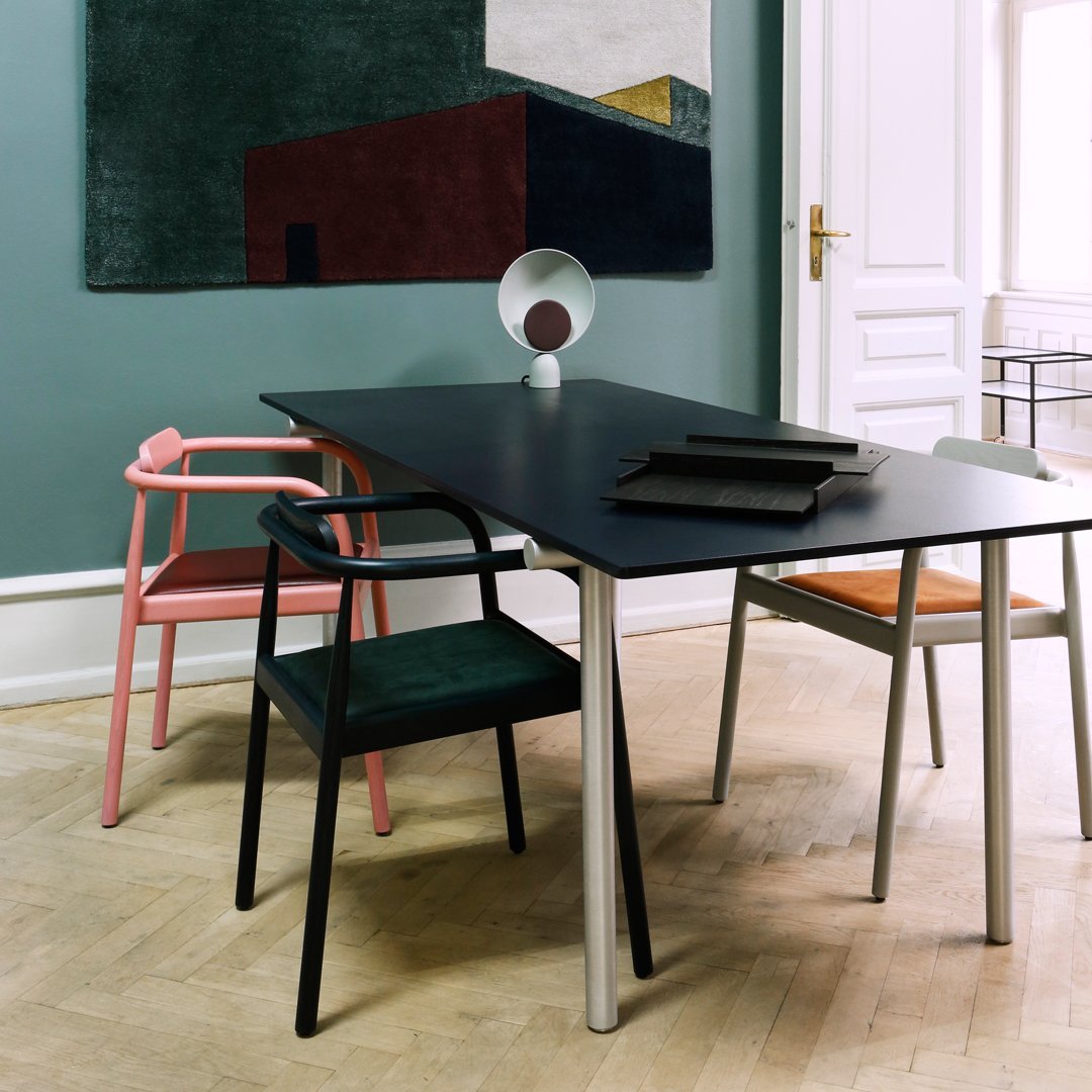AHM Armchair - Upholstered Stackable Seat for Living Room, Office & Dining - Modern Comfortable Chair for Home & Workspace