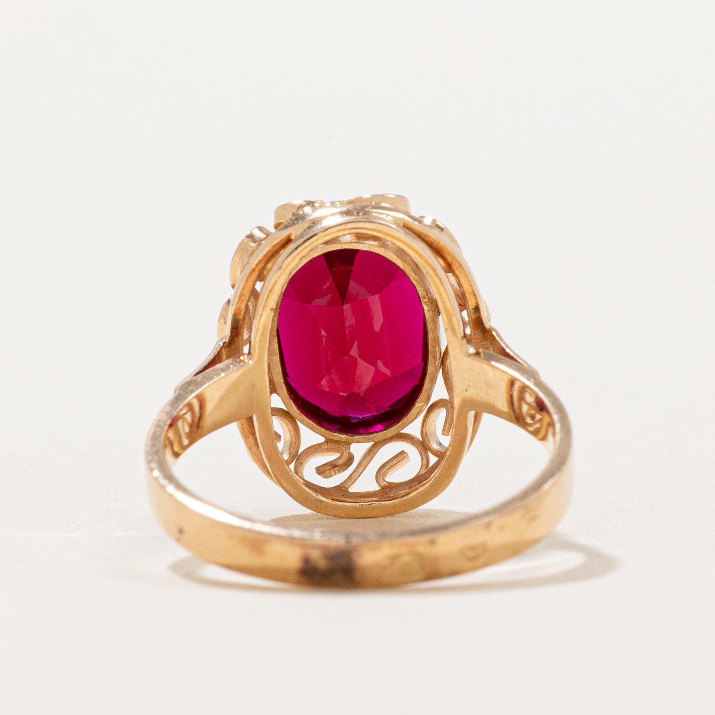 3.60ct Synthetic Ruby Cocktail Ring - Size 6.25 | Elegant Statement Jewelry for Evening Parties, Weddings & Special Occasions